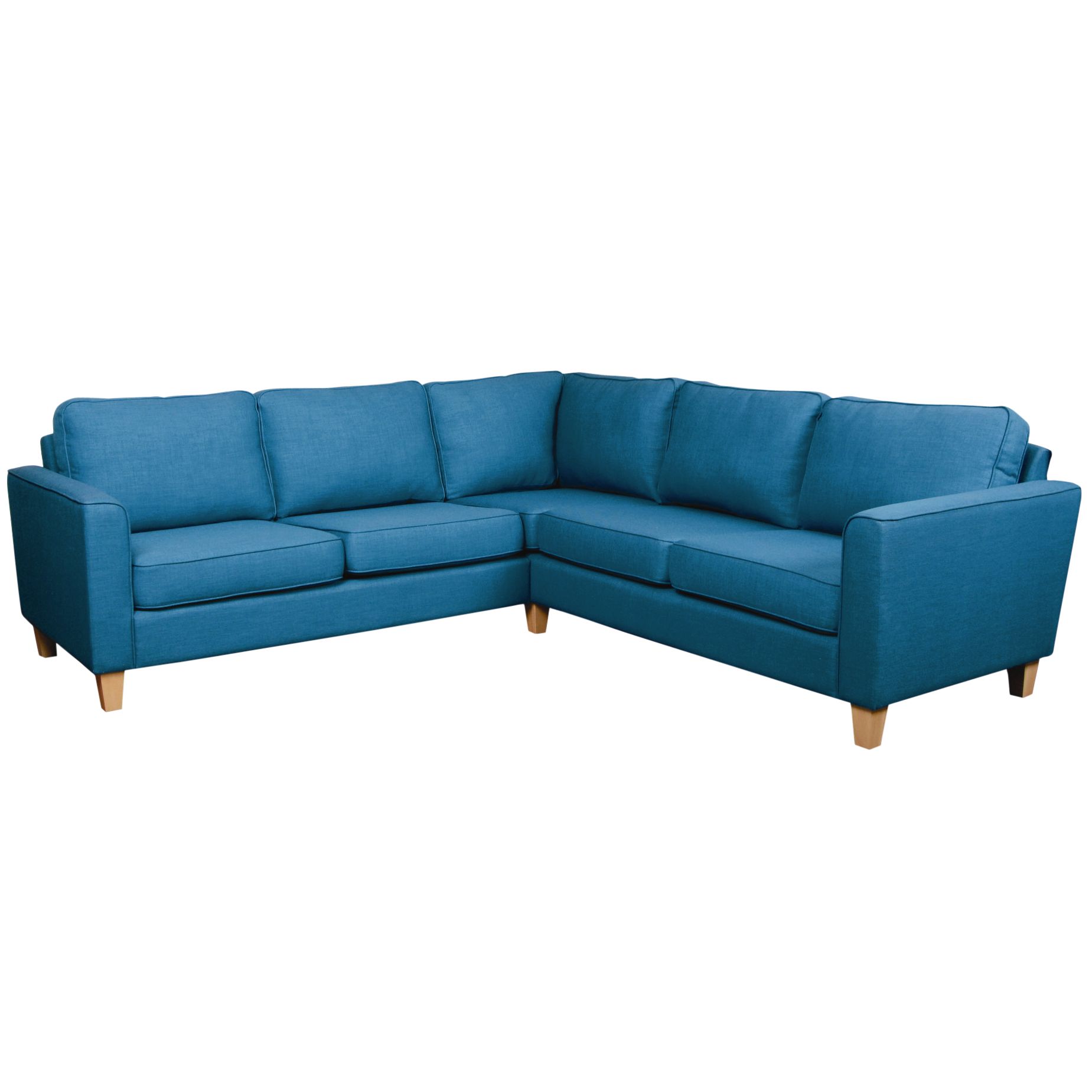 Portia Corner Unit, Teal / Light Leg