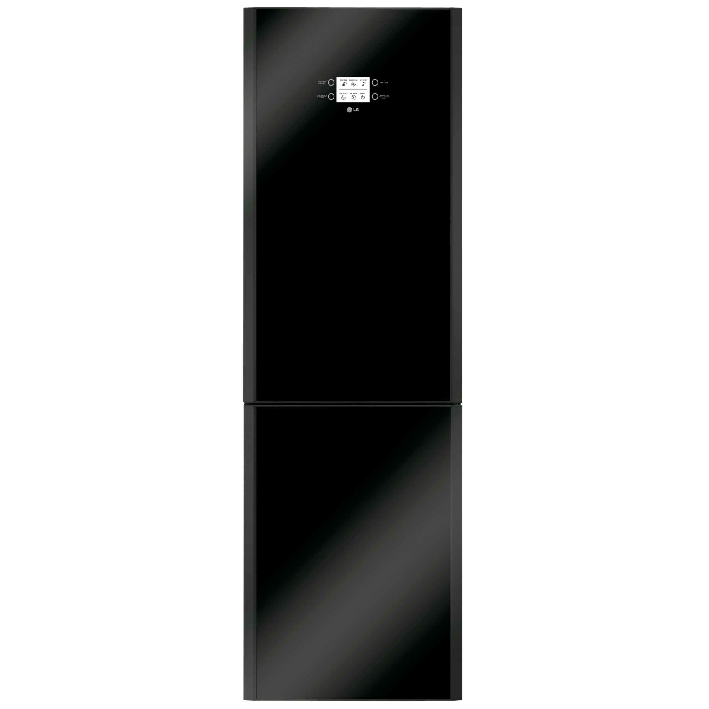 LG GB5533BMTW Fridge Freezer, Black Glass at John Lewis