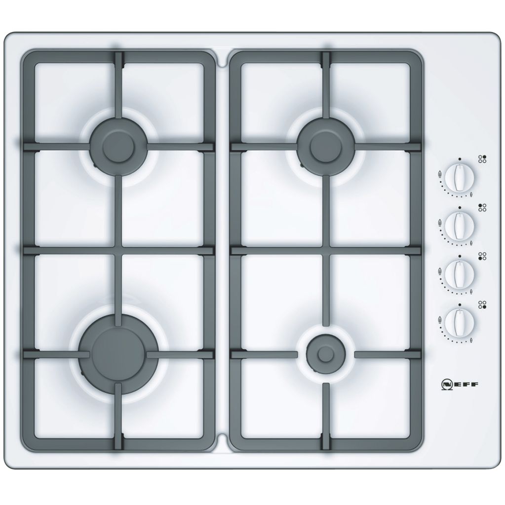 Neff T21S36W1 Gas Hob, White at John Lewis