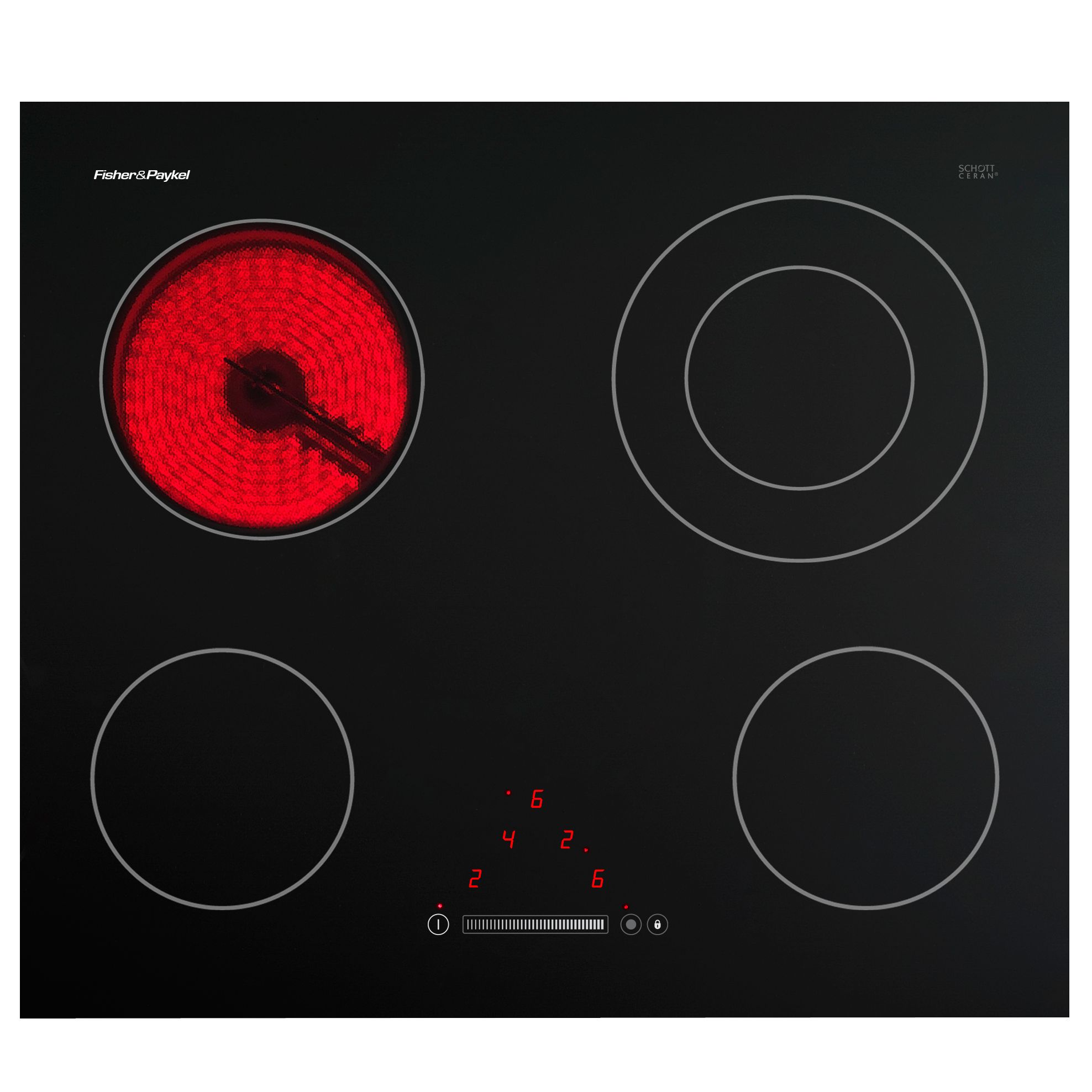 Fisher & Paykel CE604DTB1 Electric Hob, Black at JohnLewis