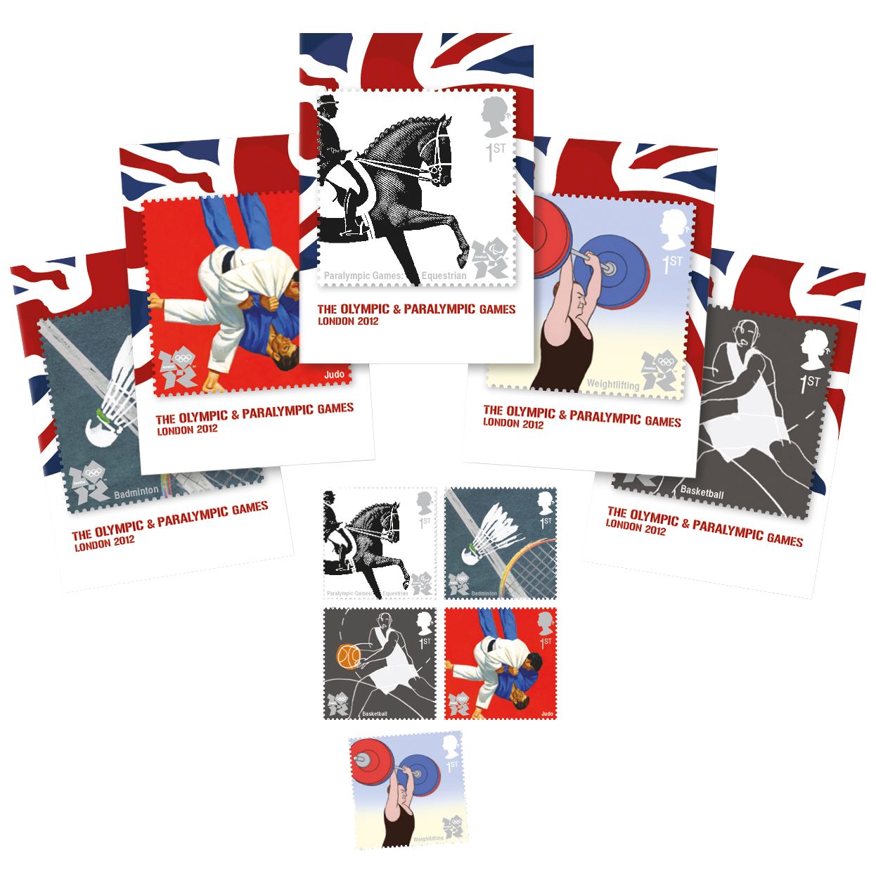 Royal Mail London 2012 Olympic and Paralympic Games Postcards & Stamps, Equestrian, Set of 5 