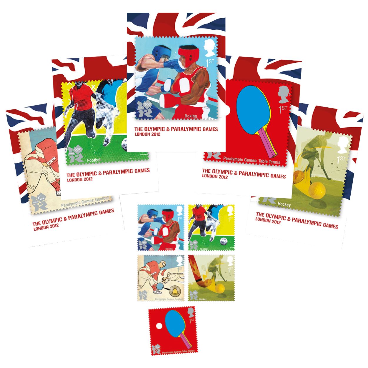 Royal Mail London 2012 Olympic and Paralympic Games Postcards & Stamps, Boxing, Set of 5