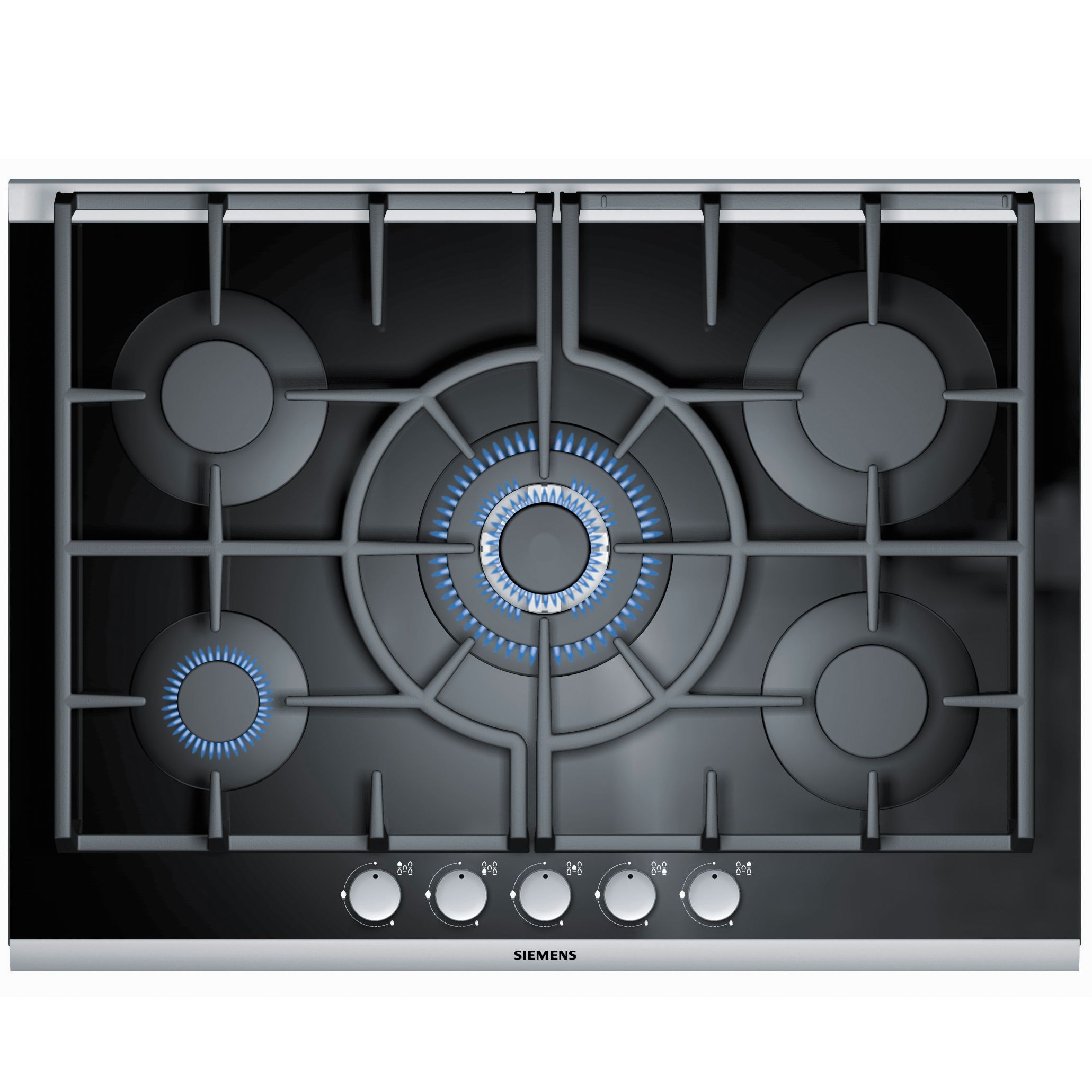 Siemens EP726QB90E Gas Hob, Stainless Steel at John Lewis