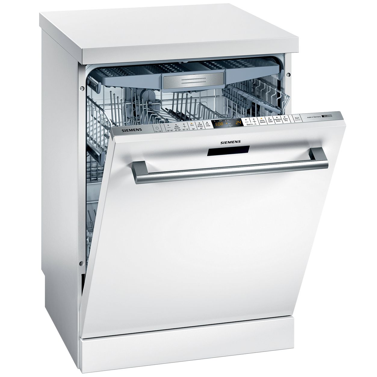 Siemens SN26T292GB Dishwasher, White at John Lewis