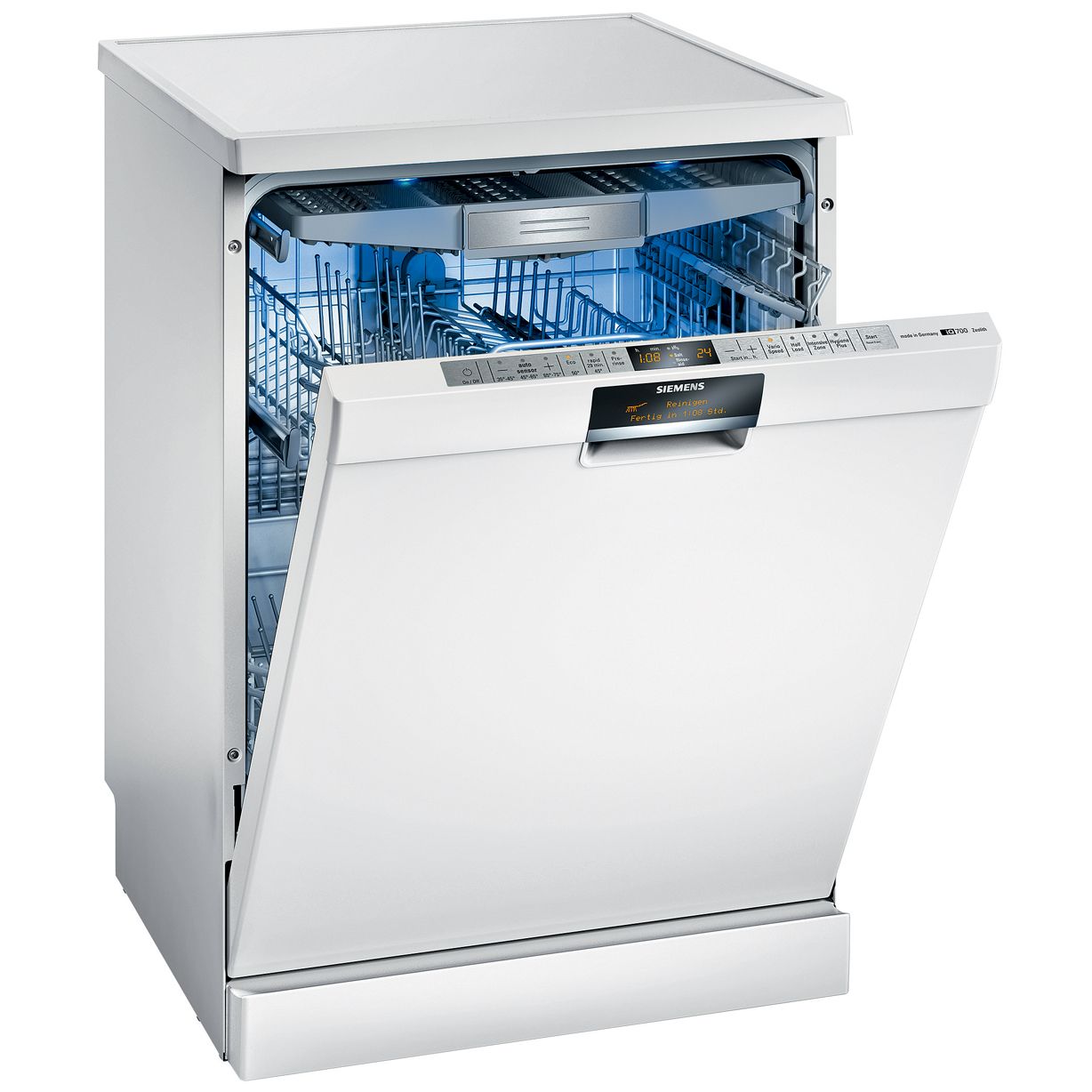 Siemens SN26T293GB Dishwasher, White at John Lewis