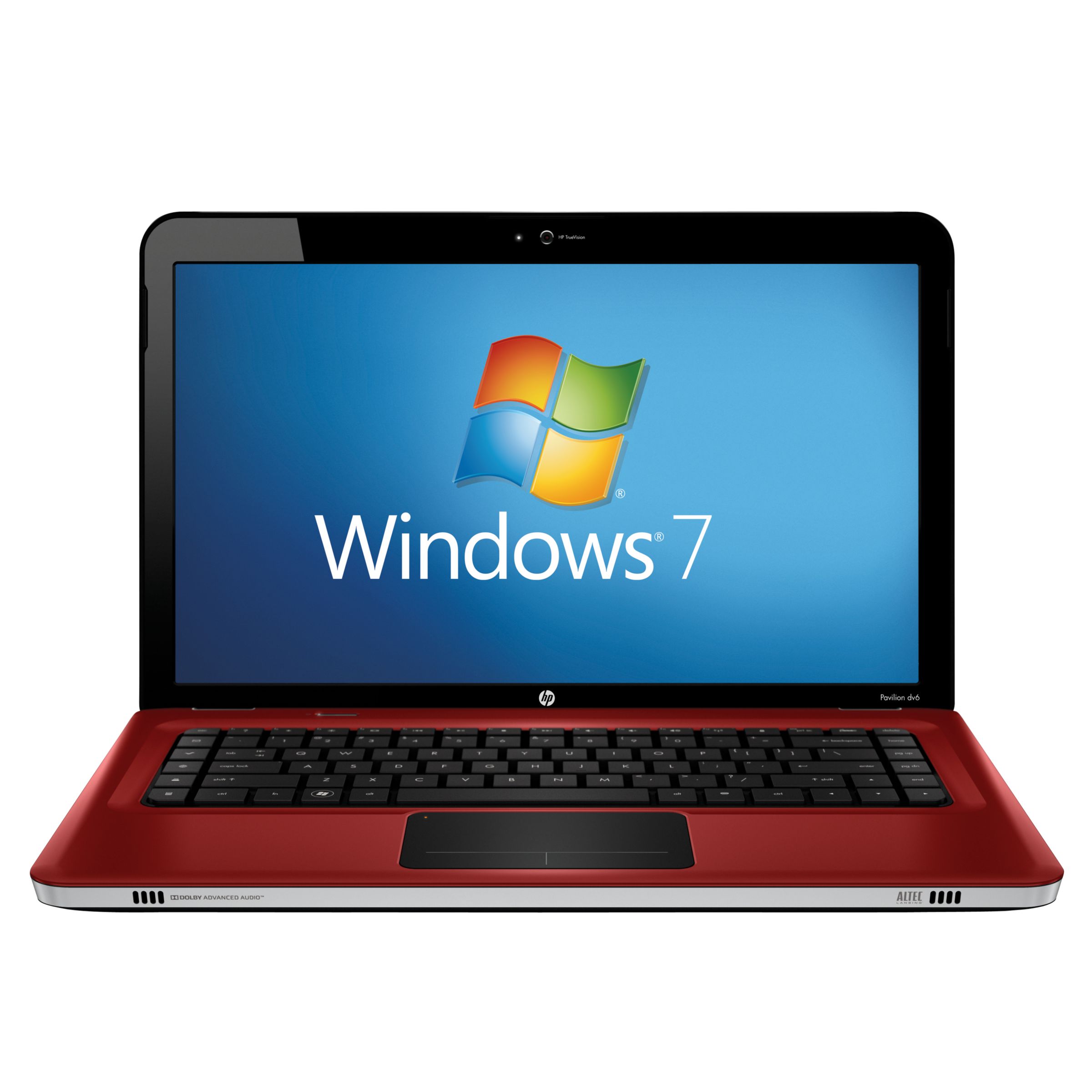 HP Pavilion DV6-3117SA Laptop, AMD Phenom, 320GB, 2.8GHz, 4GB RAM with 15.6 Inch Display, Red at John Lewis