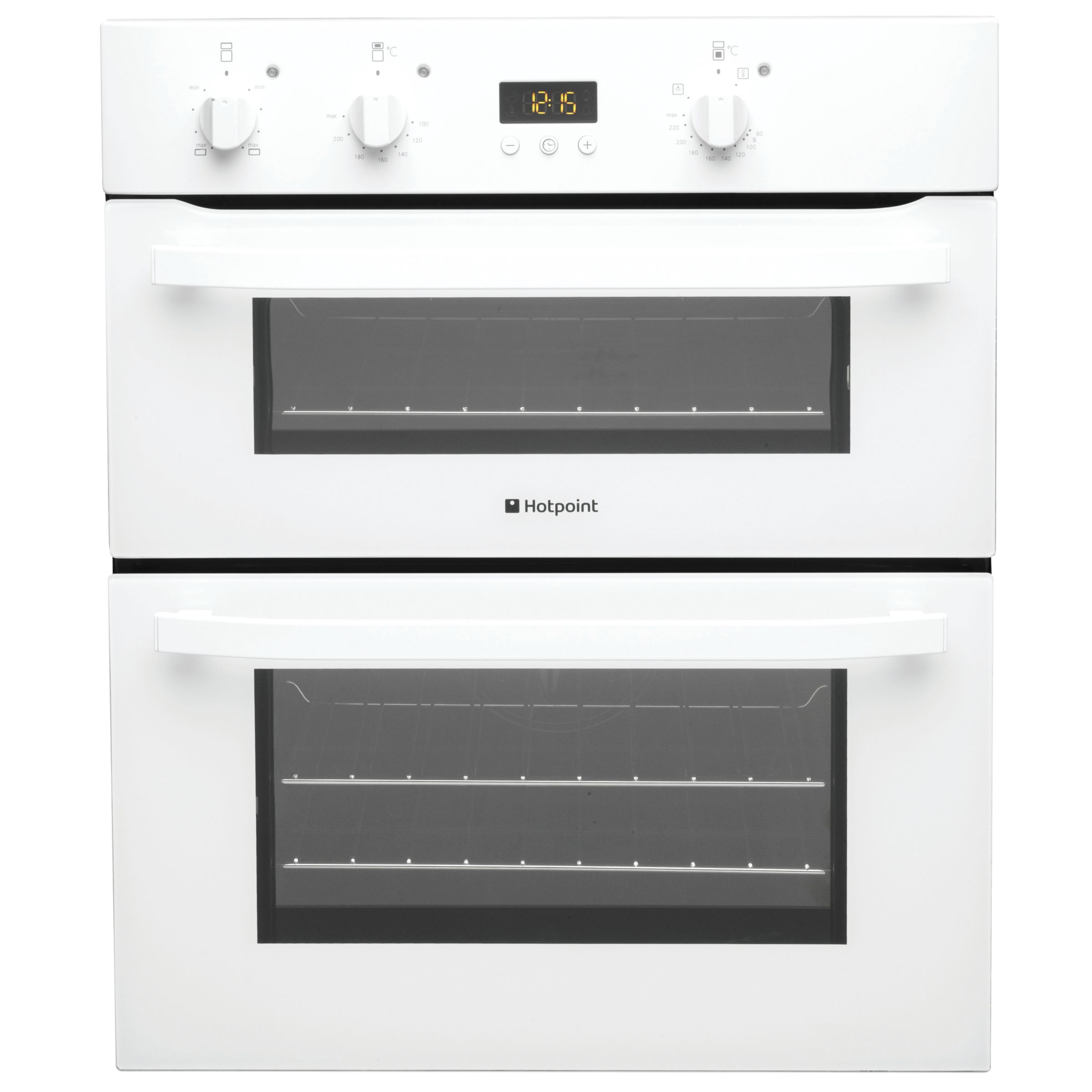 Hotpoint UH53W Built-Under Double Electric Oven, White at John Lewis
