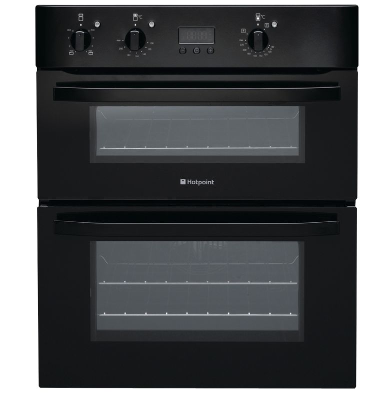 Hotpoint UH53K Built-Under Double Electric Oven, Black at John Lewis