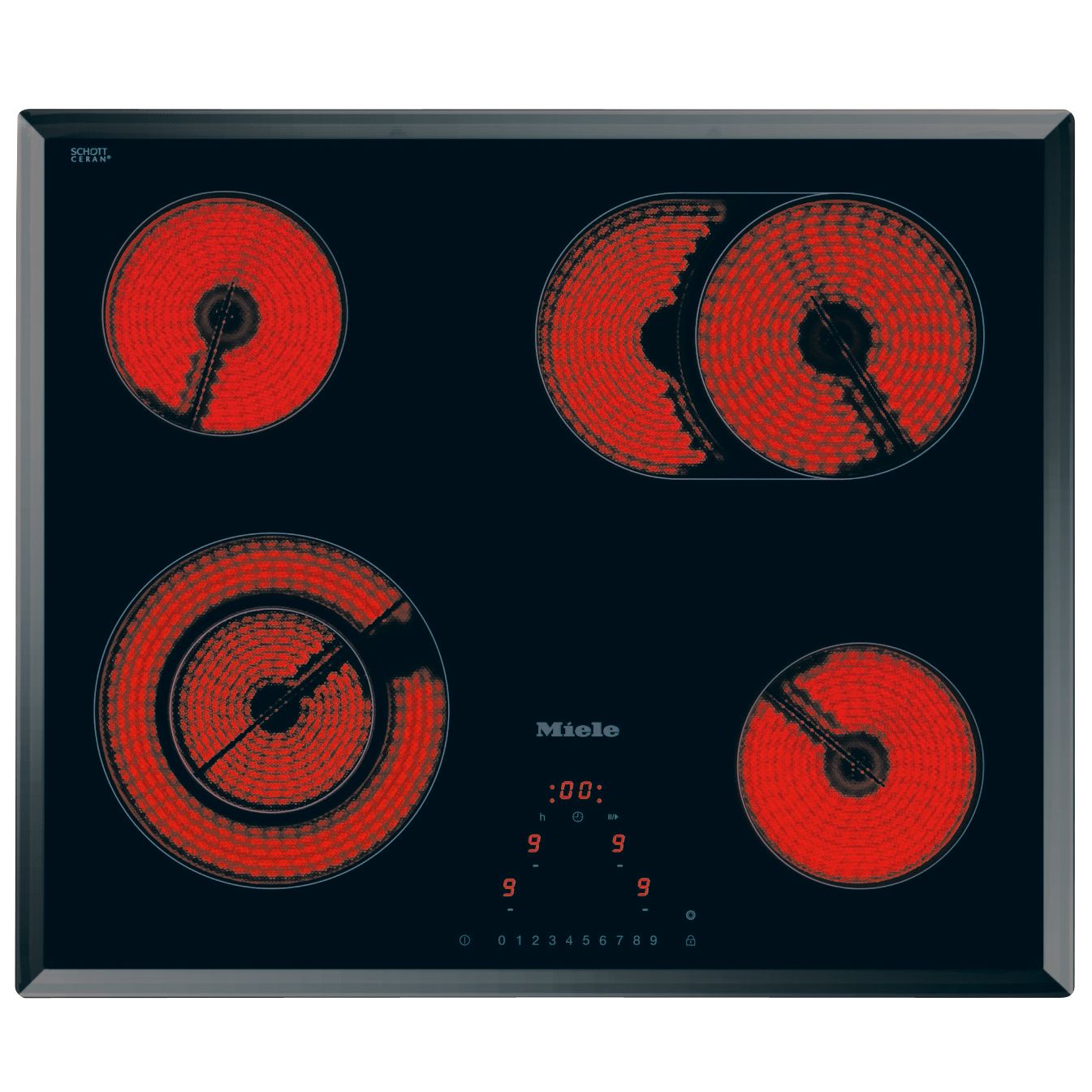 Miele KM5816 Ceramic Hob, Black at John Lewis