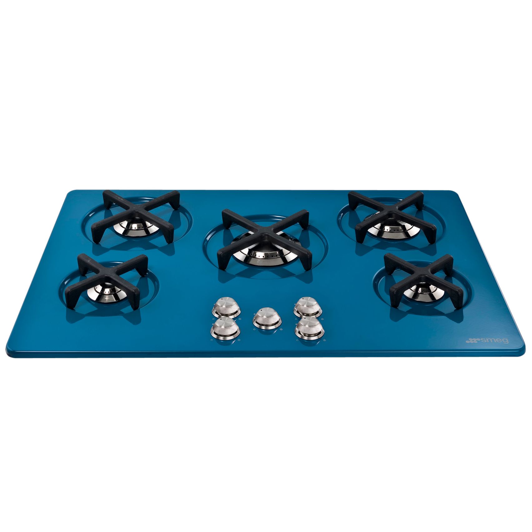 Smeg P755BL Marc Newson Gas Hob, Blu at John Lewis