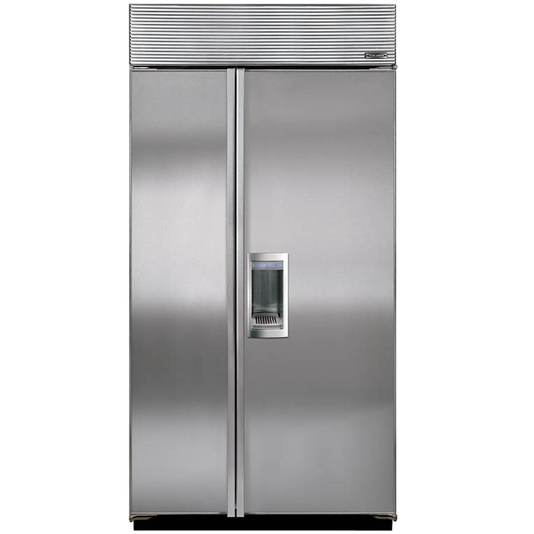 Sub-Zero ICBBI42SD/S/TH Side by Side Fridge Freezer, Stainless Steel at John Lewis