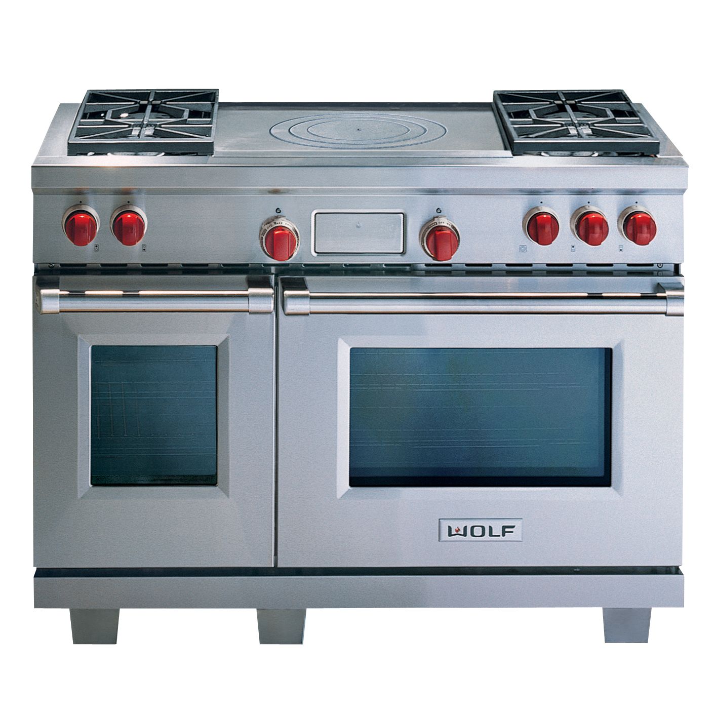 Wolf ICBDF484F Dual Fuel Range Cooker, Stainless Steel at John Lewis