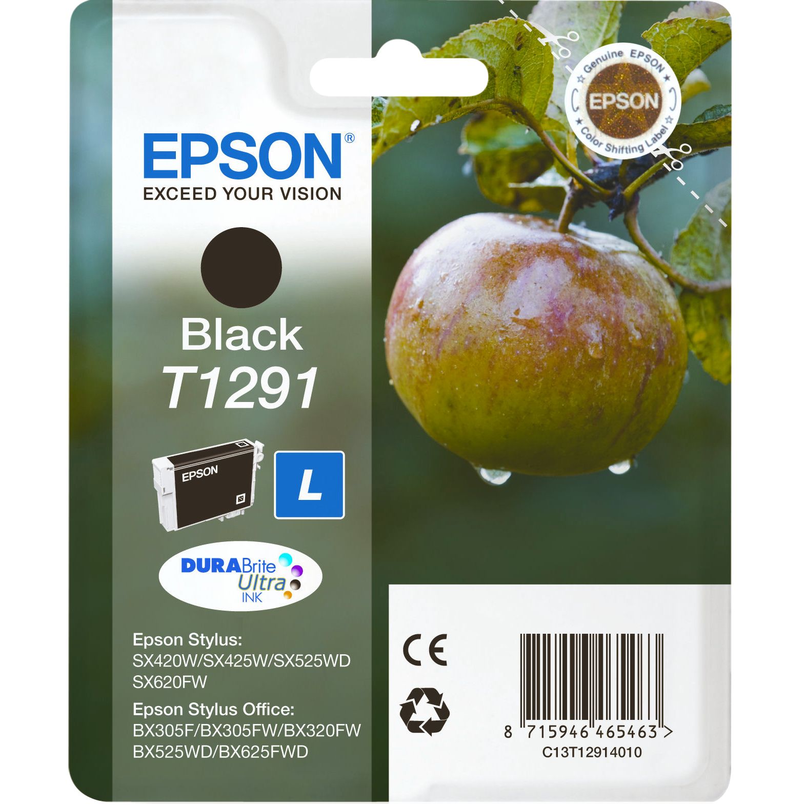 Epson Apple T1291 Ink Cartridge - Black