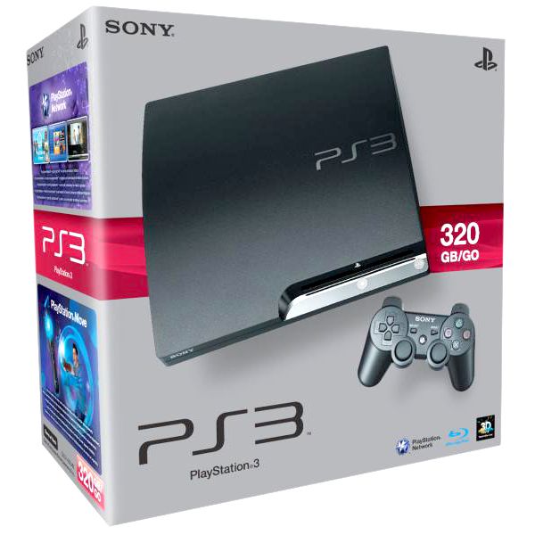 Sony PlayStation 3 Slim Console, 320GB, Extra DualShock Controller with FREE Gran Turismo® 5 at John Lewis