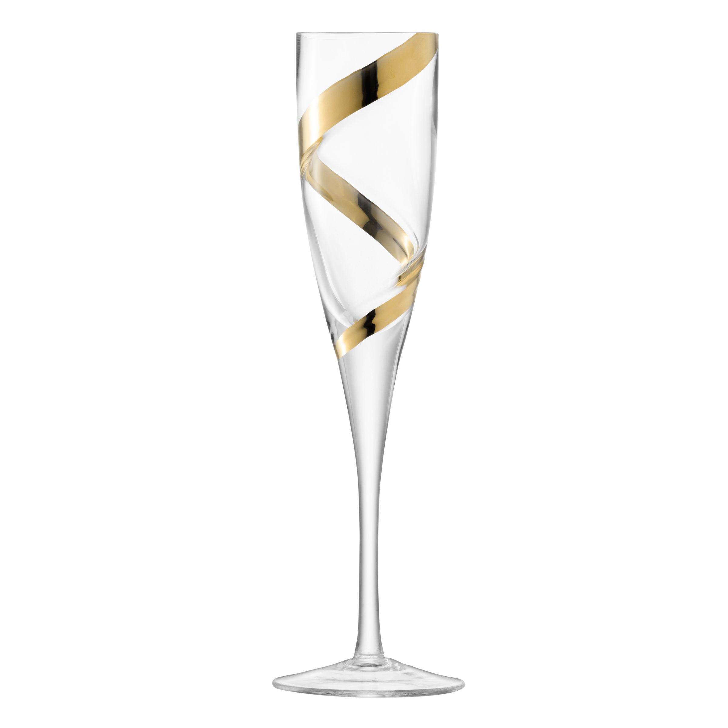 Leather Anniversary Gifts - Crystal Flutes