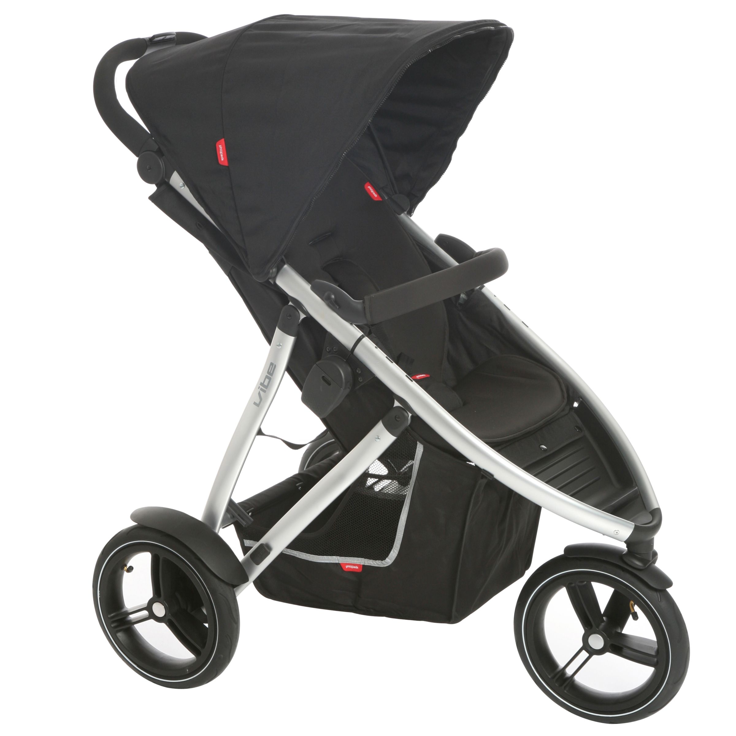 Phil & Teds Vibe 3 Wheel Pushchair, Black at John Lewis