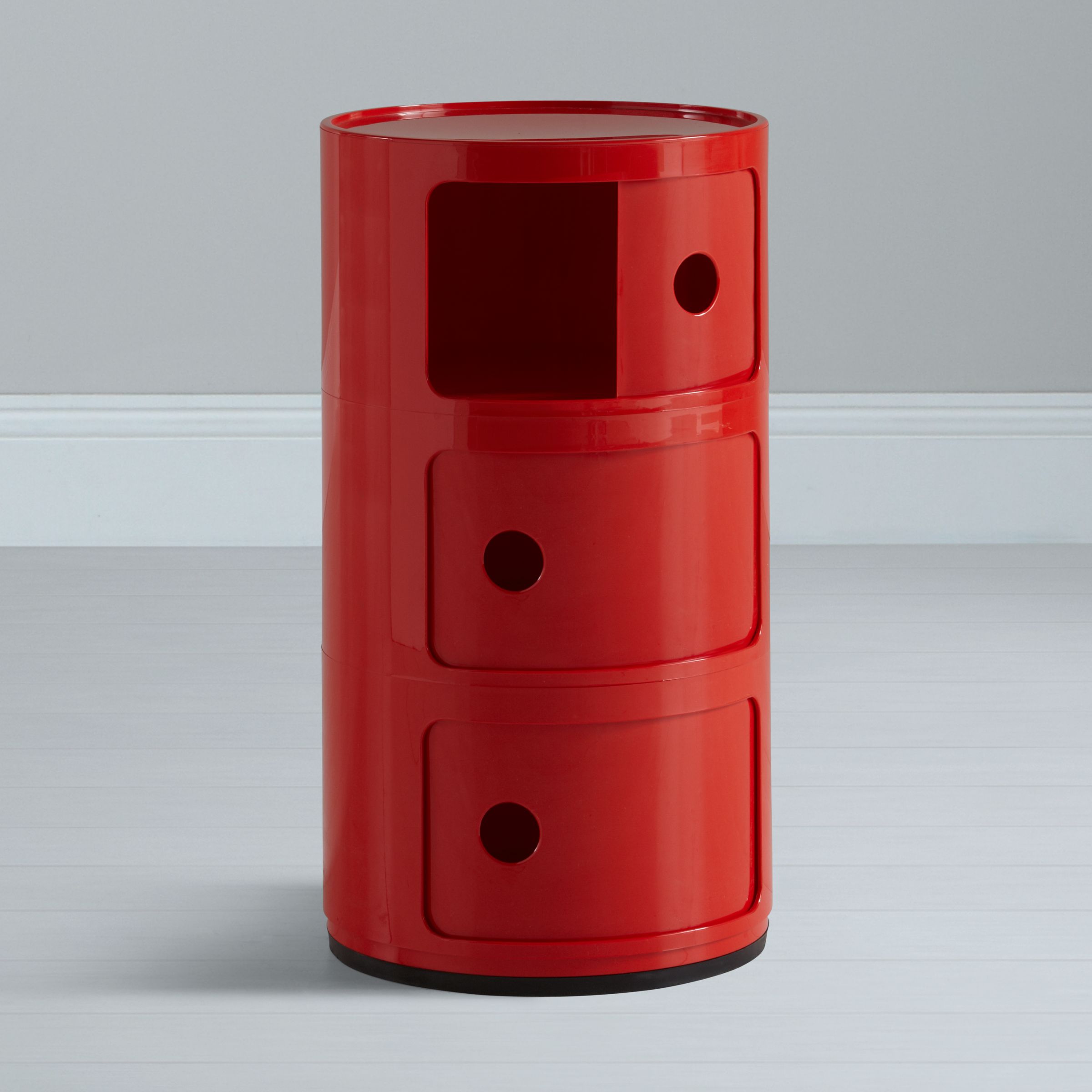 Bathroom Storage Units on Buy Kartell Componibili Circular Storage Unit  3 Tier  Red Online At