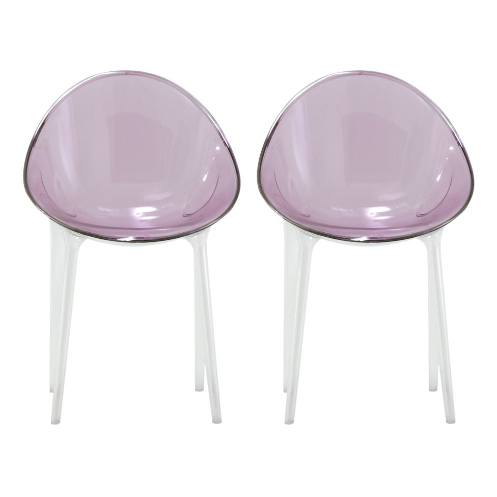 Philippe Starck for Kartell Mr.Impossible Chair, Purple, Pair at John Lewis