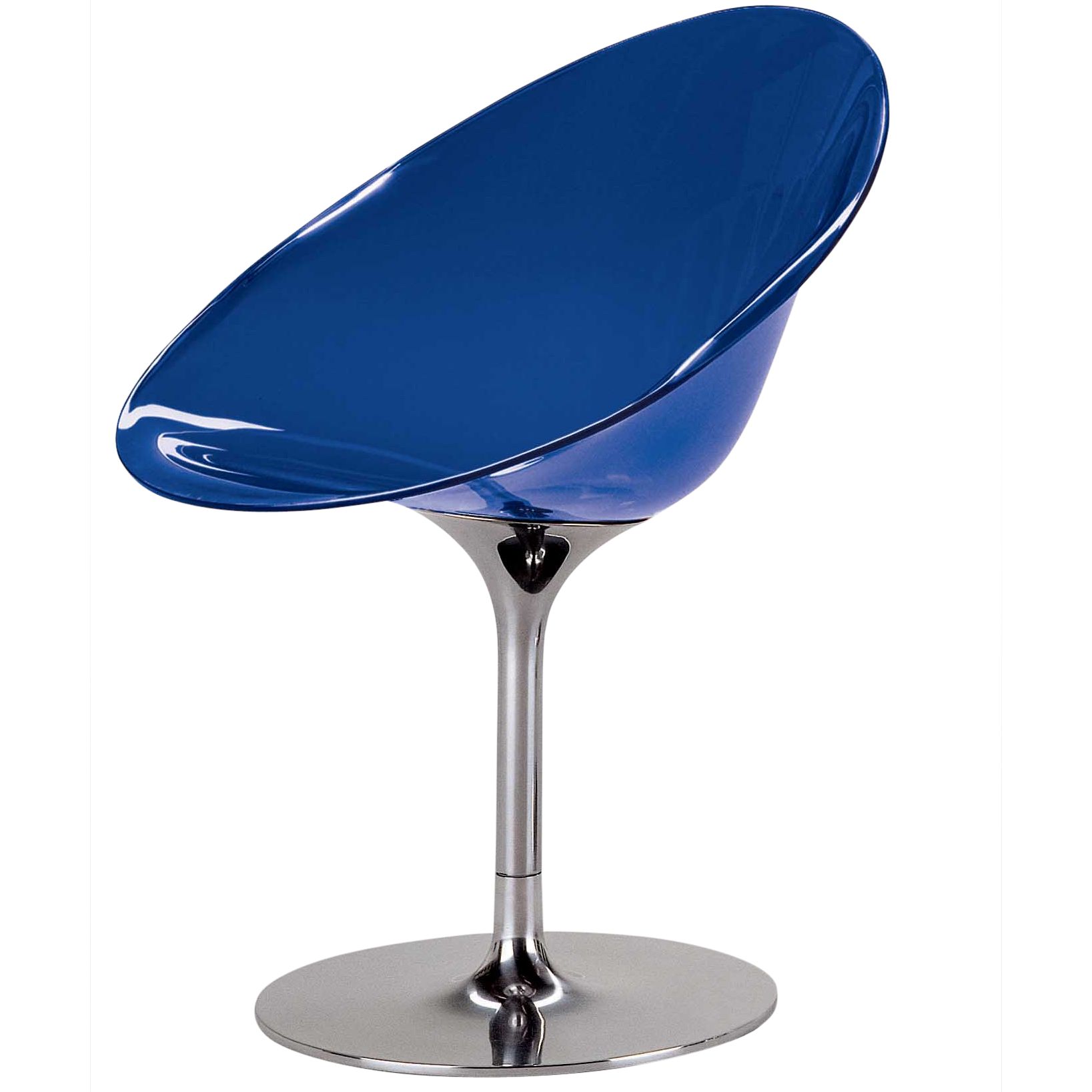 Philippe Starck for Kartell Eros Swivel Chair, Cobalt at John Lewis
