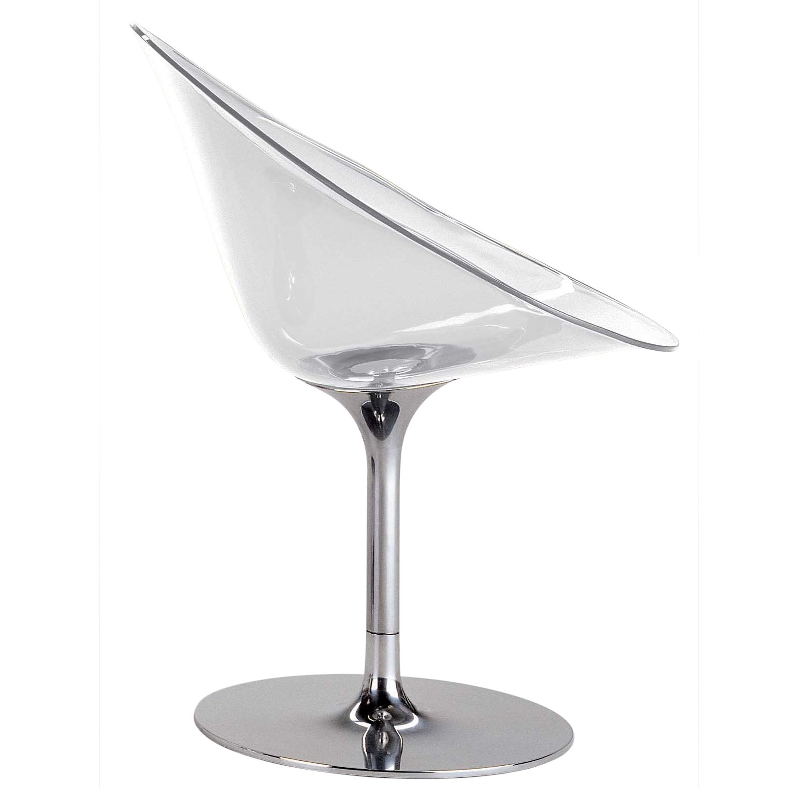 Philippe Starck for Kartell Eros Swivel Chair, Crystal at John Lewis