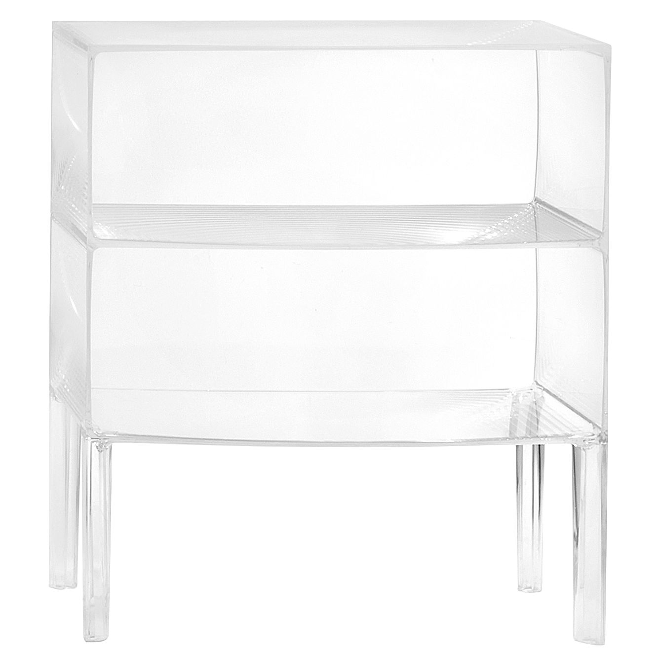 Philippe Starck for Kartell Ghost Buster Night Table, Crystal, Large at John Lewis