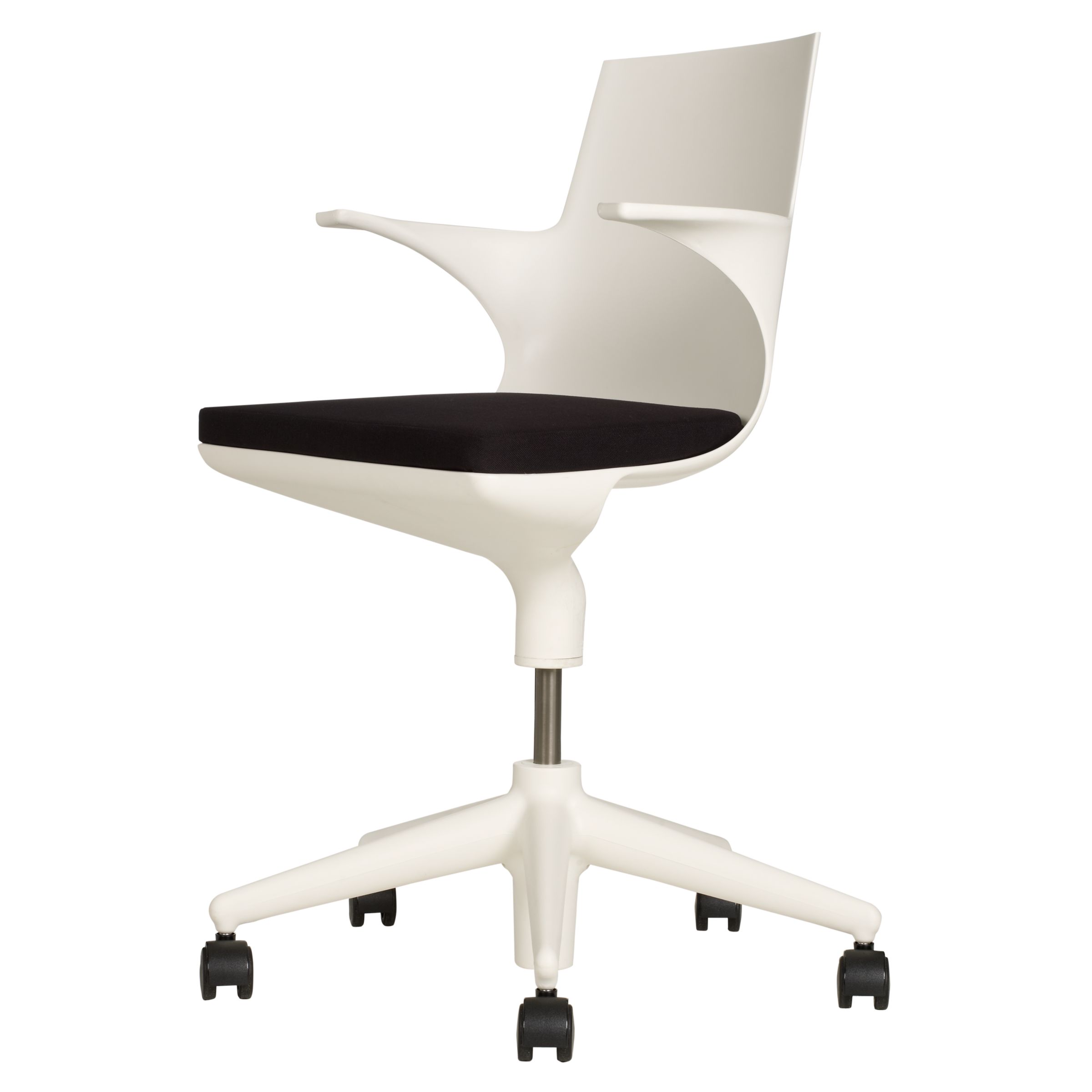 Kartell Spoon Office Chair, White / Black