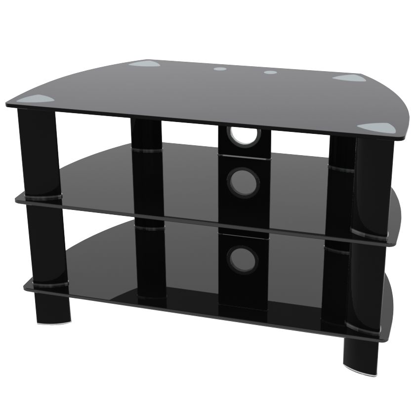 JL800/B10 Television Stand, Black Glass