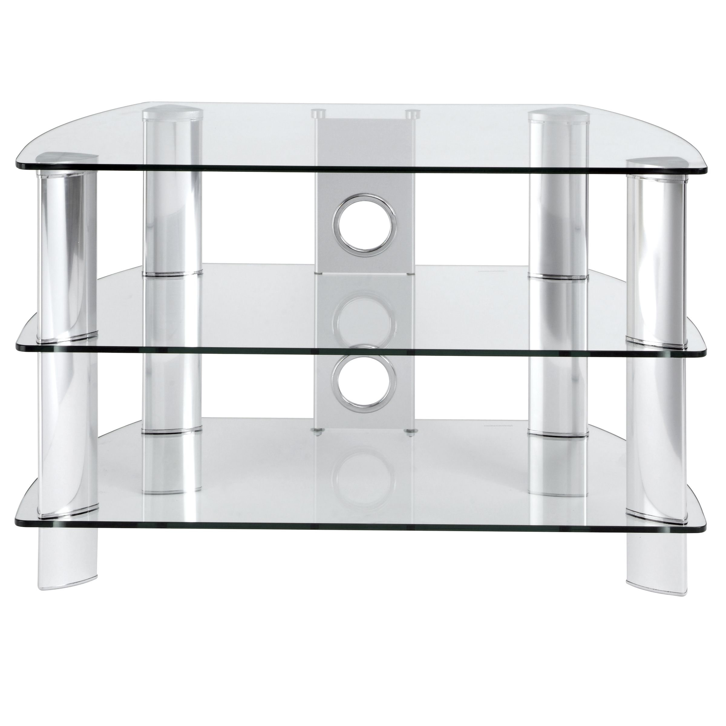 John Lewis JL600/C10 Television Stand, Clear Glass