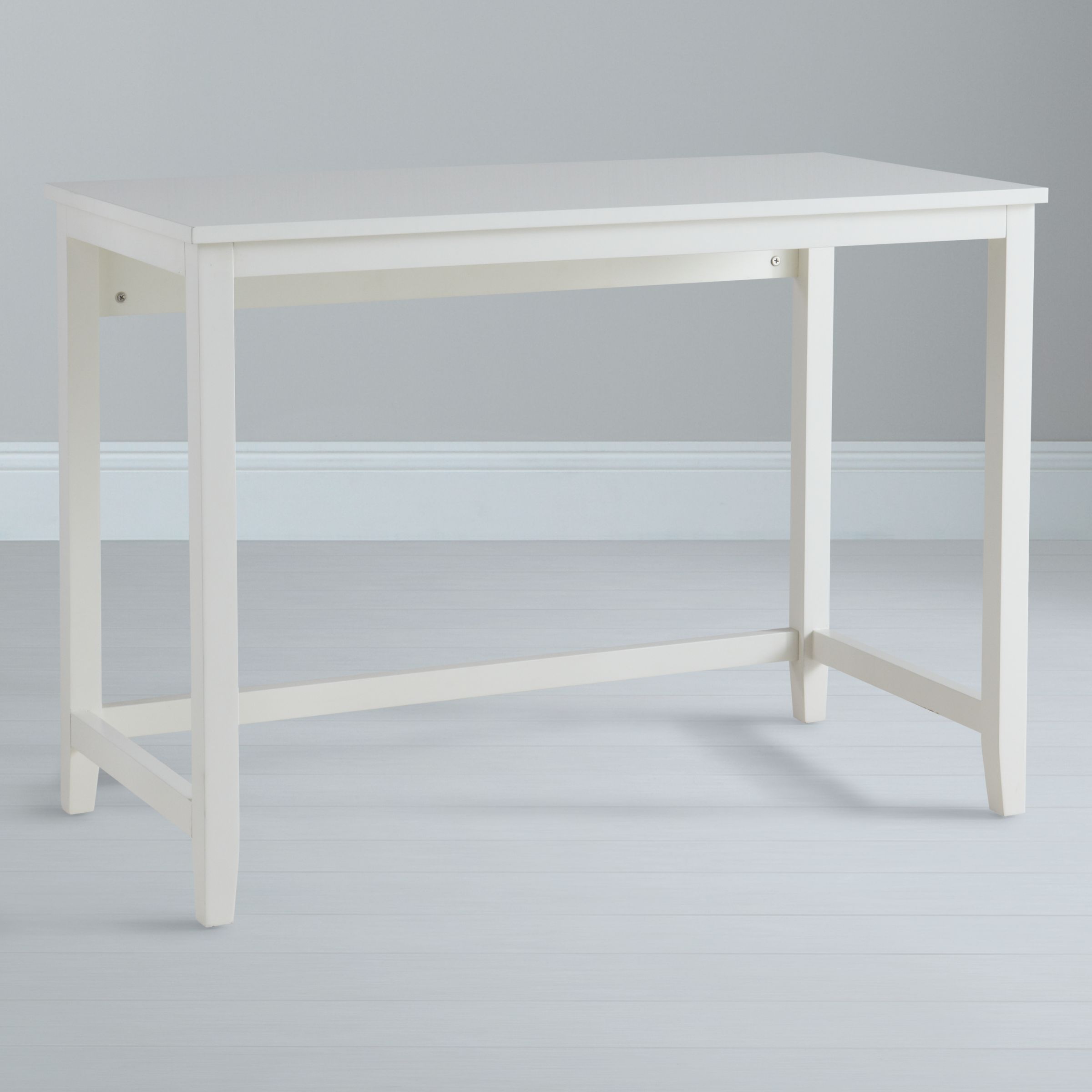 John Lewis Loft Simple Desk, White, width 105cm