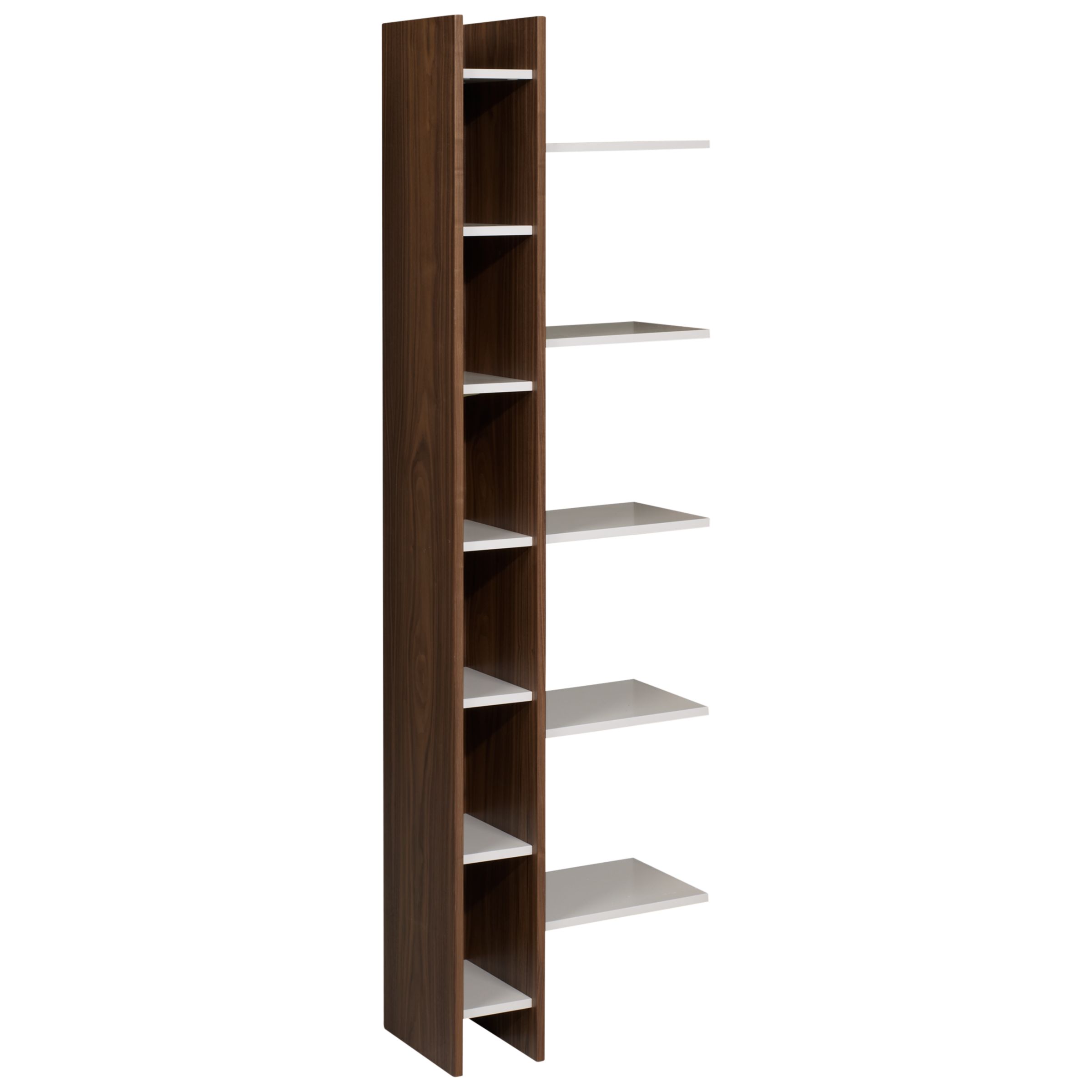 John Lewis Harlesden Modular Shelving, Add on Kit B, Walnut / White at John Lewis