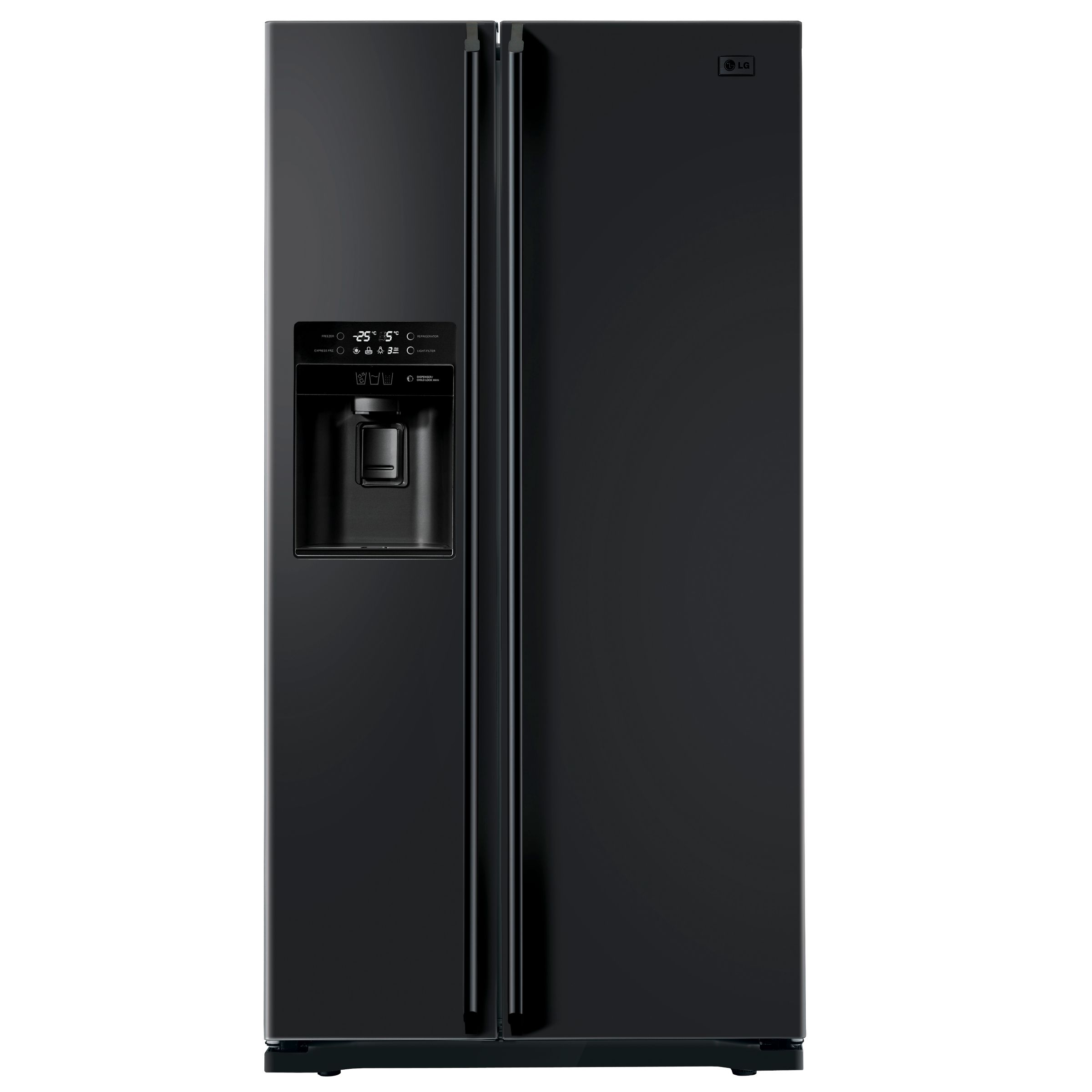 LG GWL227HBQA American Style Fridge Freezer, Black at John Lewis