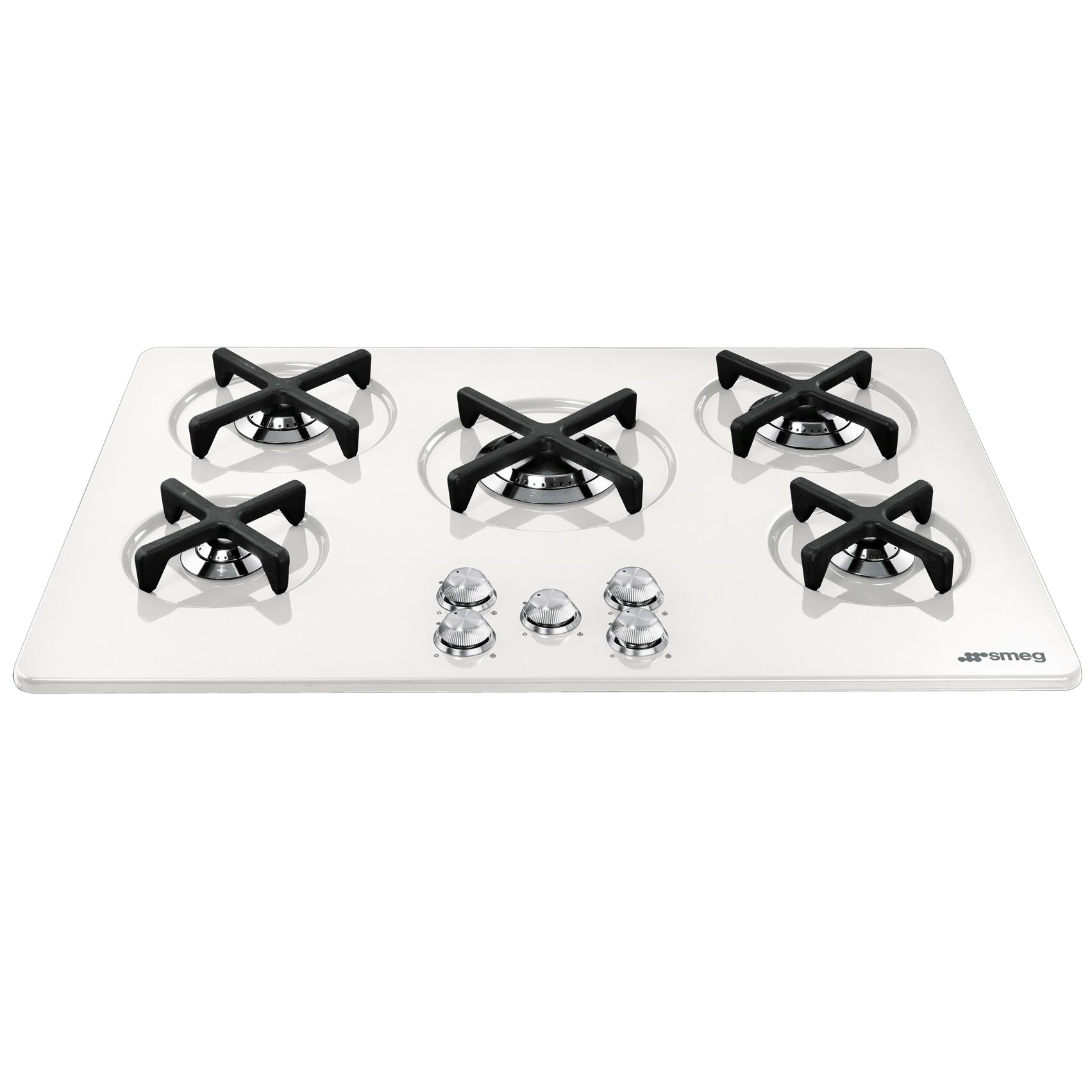 Smeg P755SB Marc Newson Gas Hob, Bianco at John Lewis