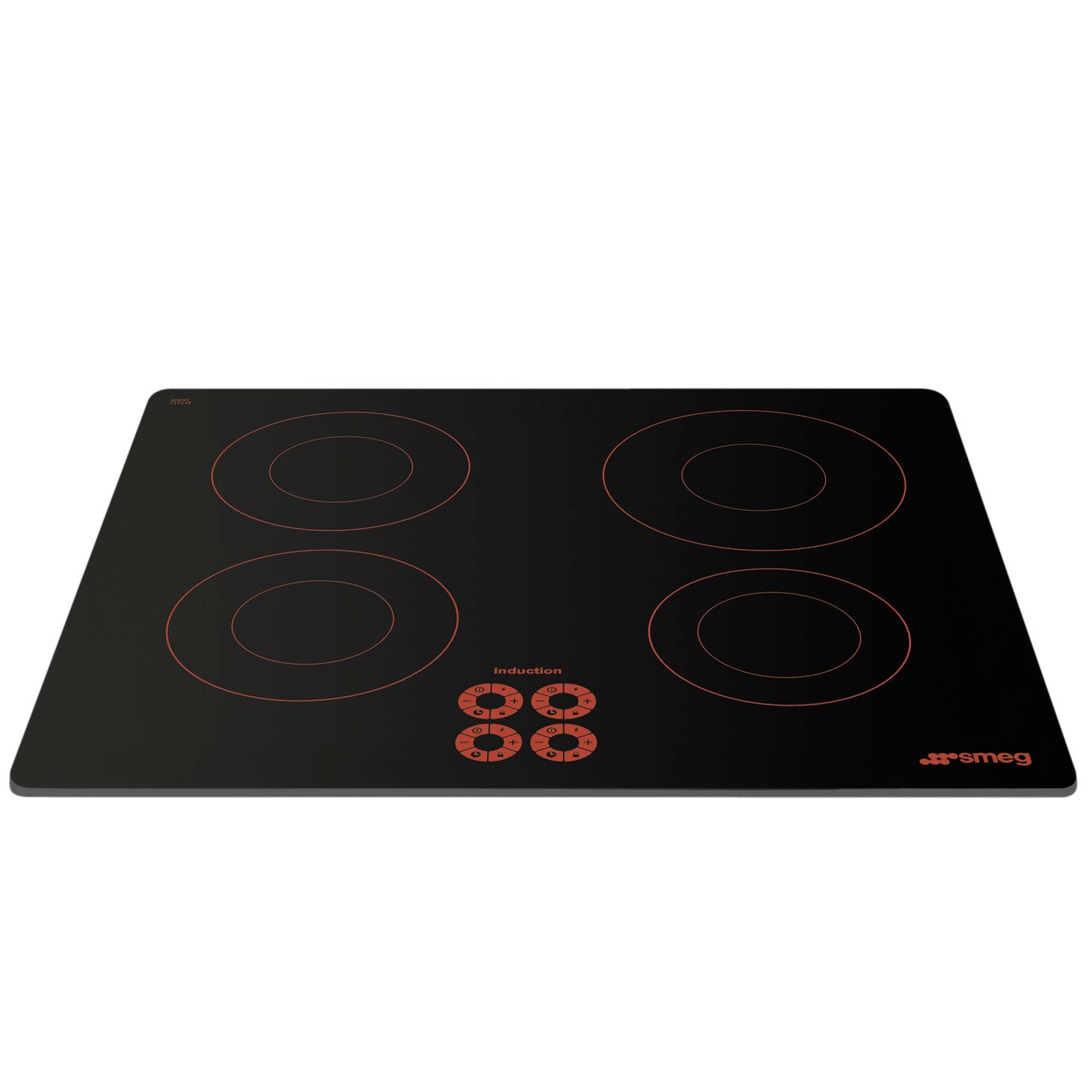 Smeg SI644DR Marc Newson Ceramic Induction Hob, Grafica Red Brick at John Lewis