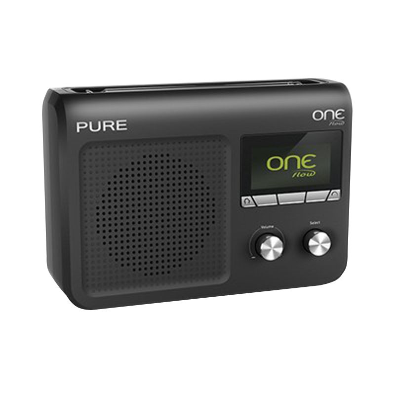 PURE One Flow Portable DAB and Internet Digital Radio, Black