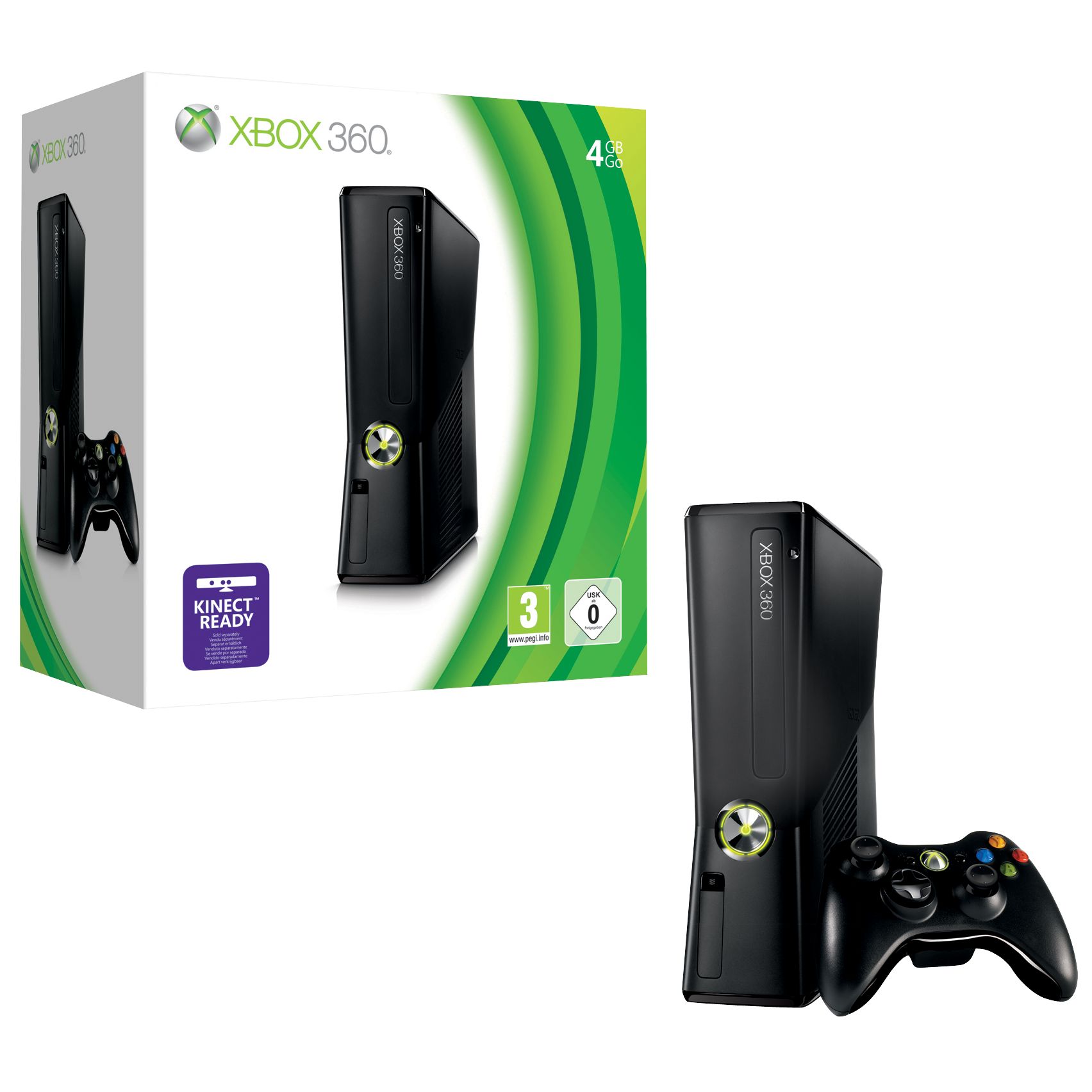 Microsoft Xbox 360 S 4GB Console & Forza Motorsport 3 at JohnLewis