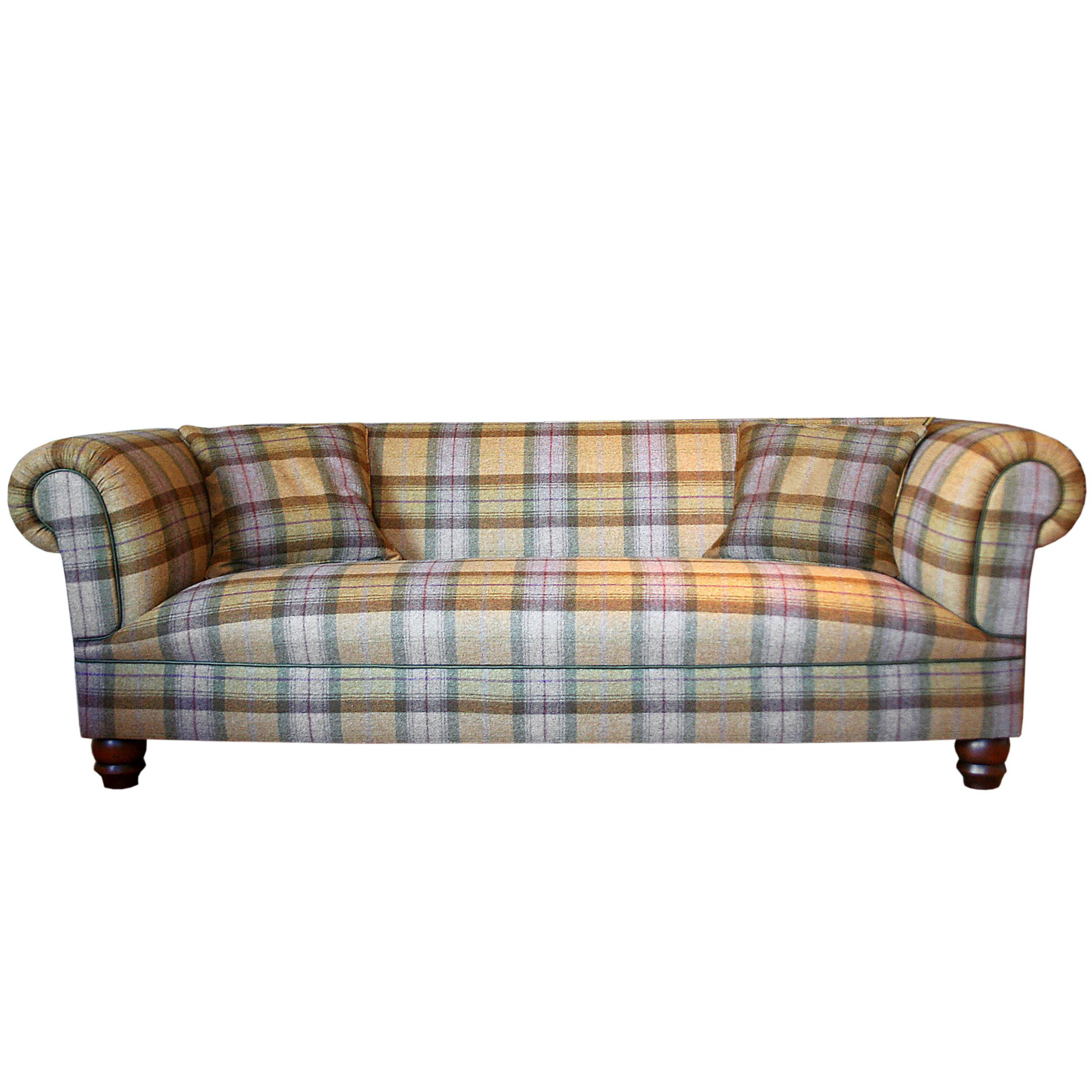 John Lewis Greenwich Grand Sofa, Plaid Gold at JohnLewis