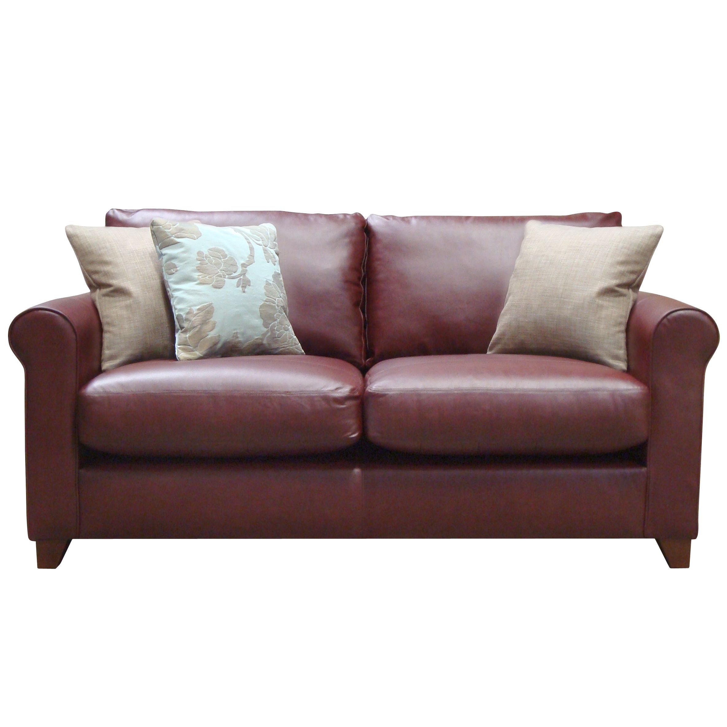 John Lewis Options Scrolled Arm Medium Sofa, Model 21, Denver Leather at JohnLewis