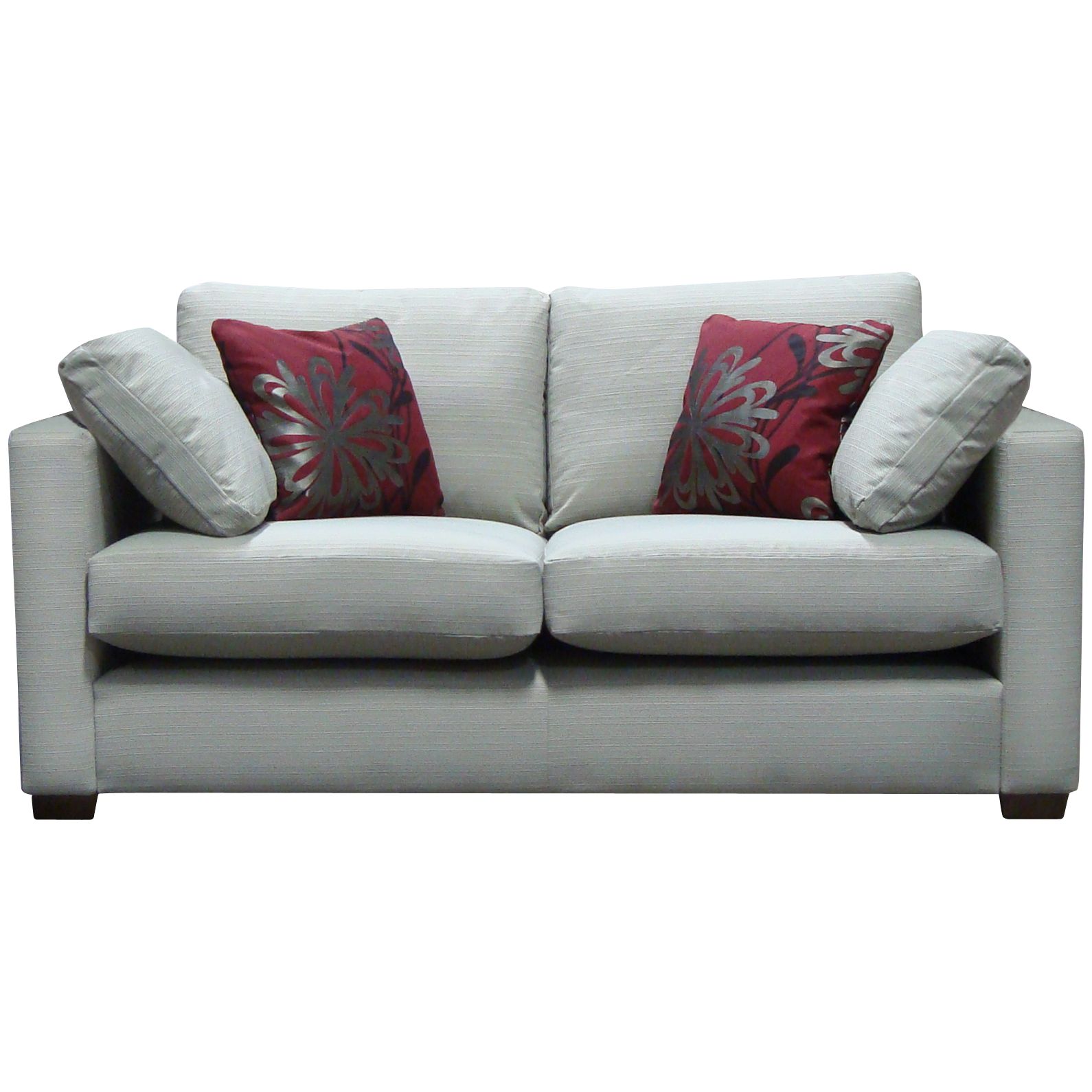 John Lewis Options Slim Arm Medium Leather Sofa, Model 27, Harlequin Bakari Weaves at JohnLewis