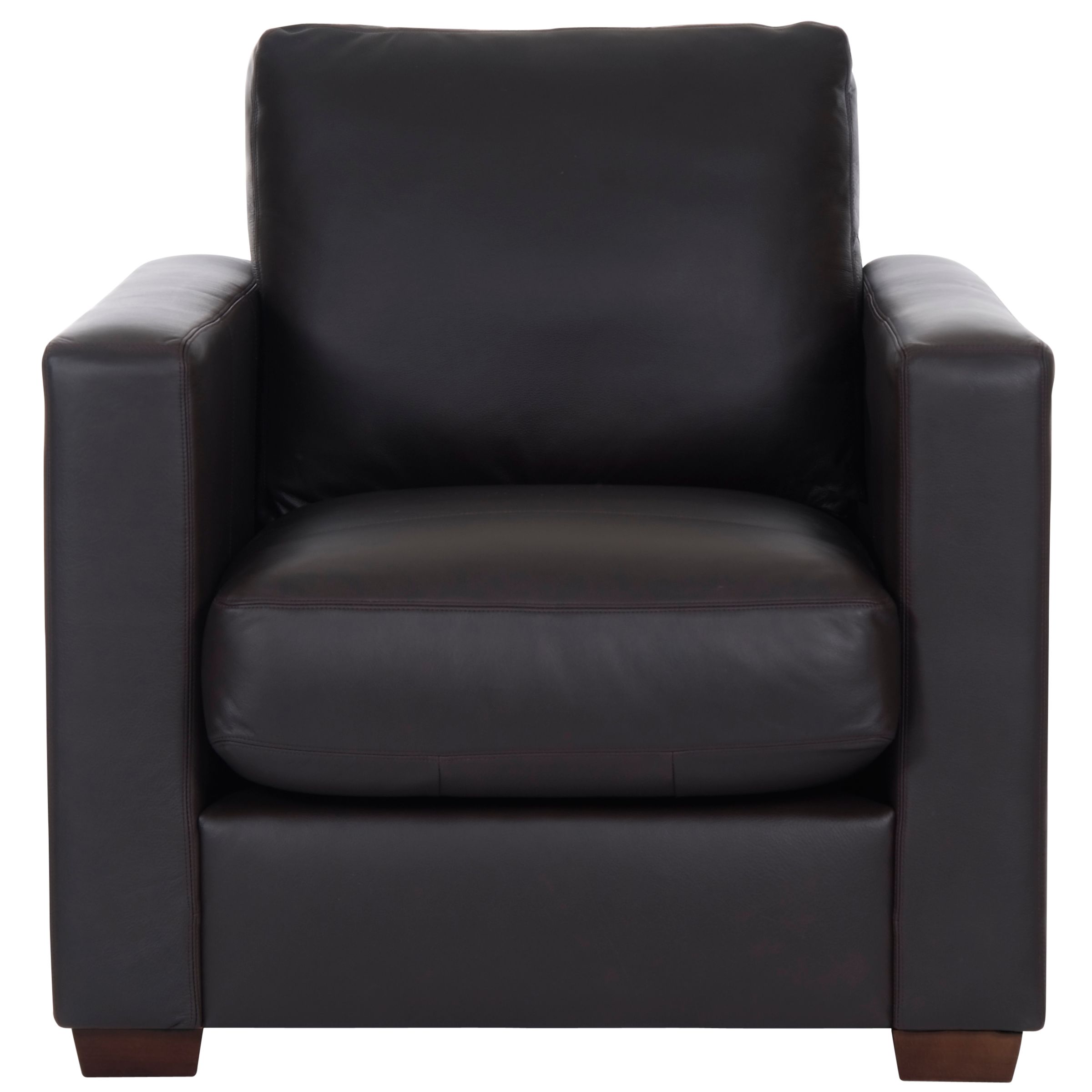 John Lewis Options Slim Arm Armchair, Model 19, Chocolate Leather at John Lewis