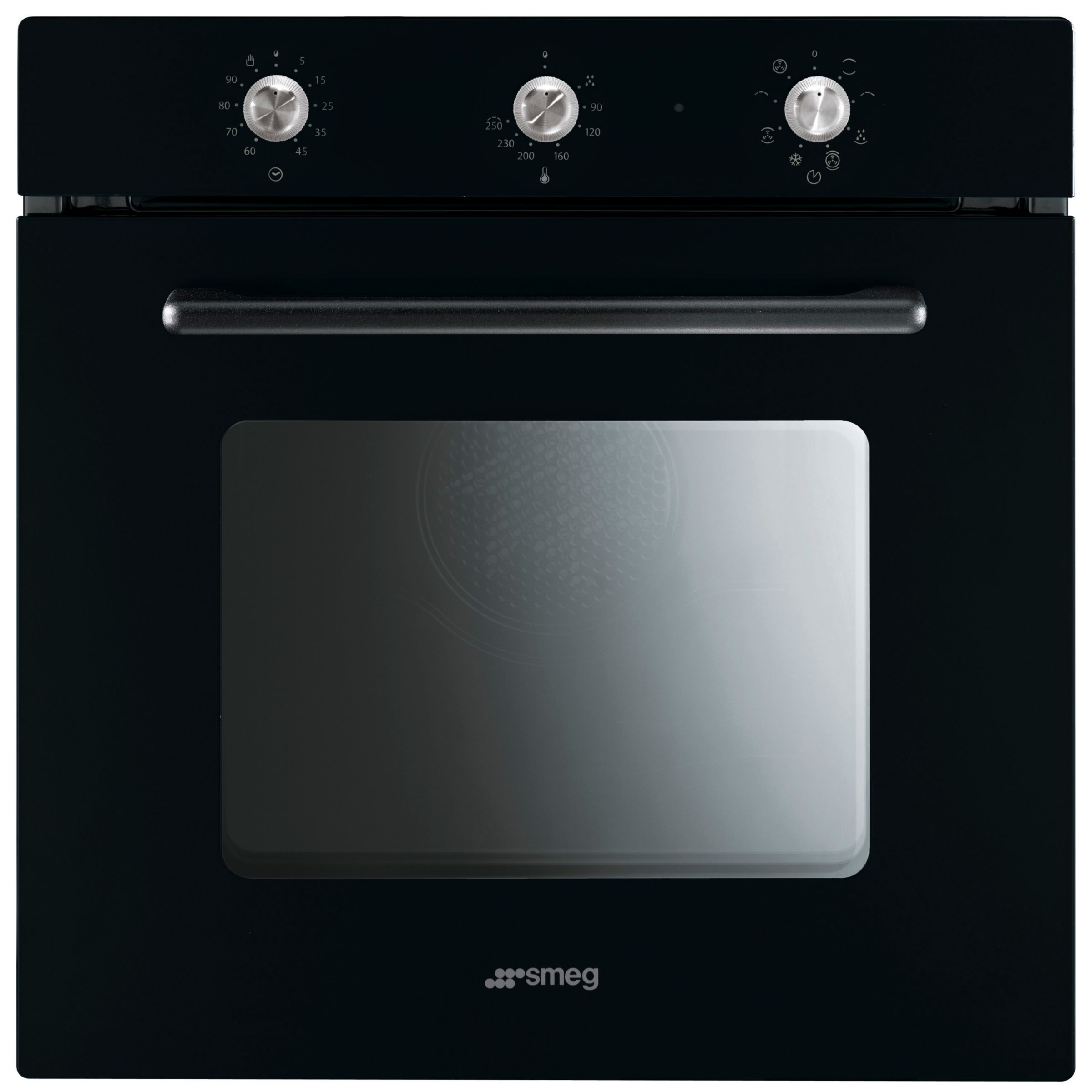 Smeg F608SN Marc Newson Single Electric Oven, Vetro Nero at John Lewis