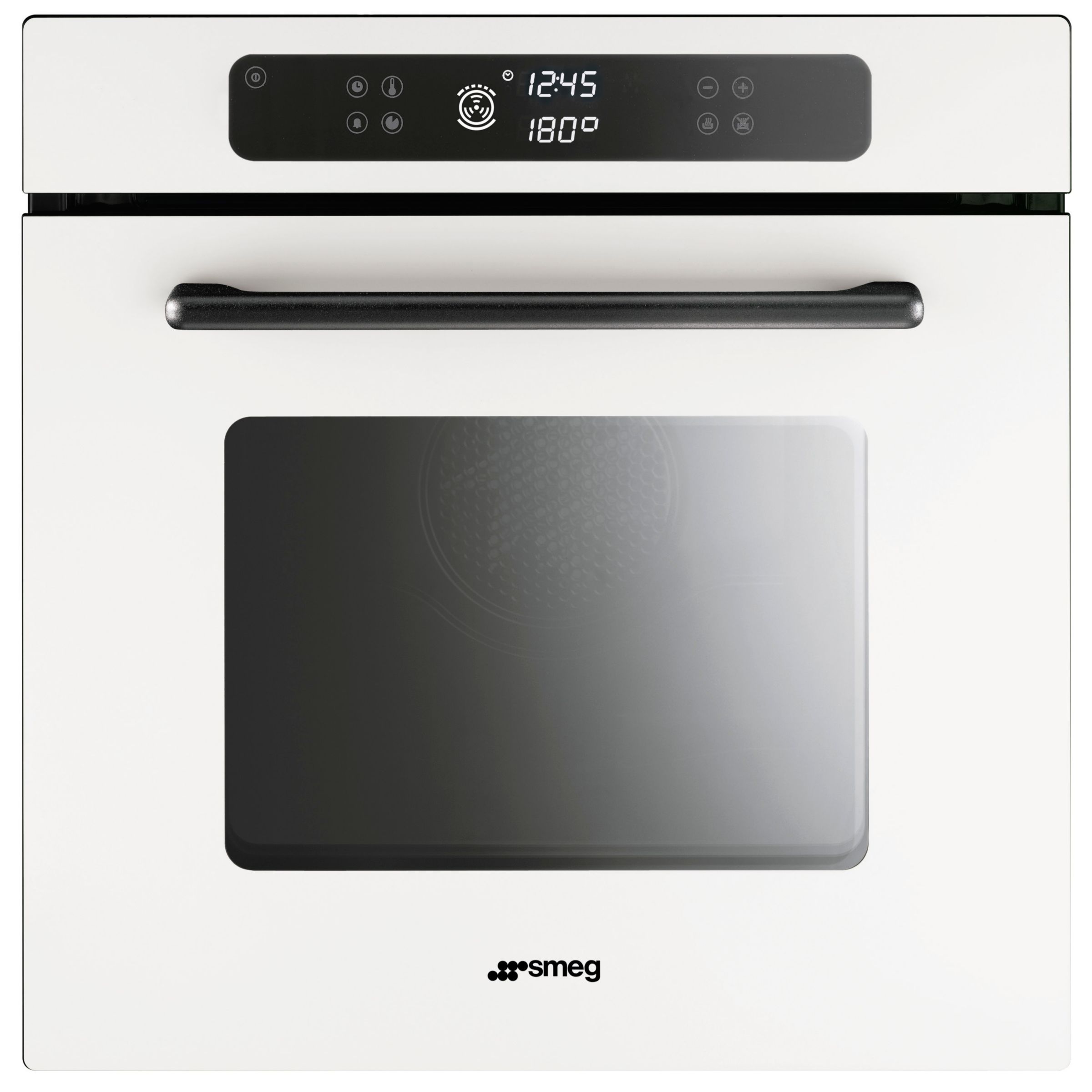 Smeg FP610AB Marc Newson Single Electric Oven, Vetro Blanco at John Lewis