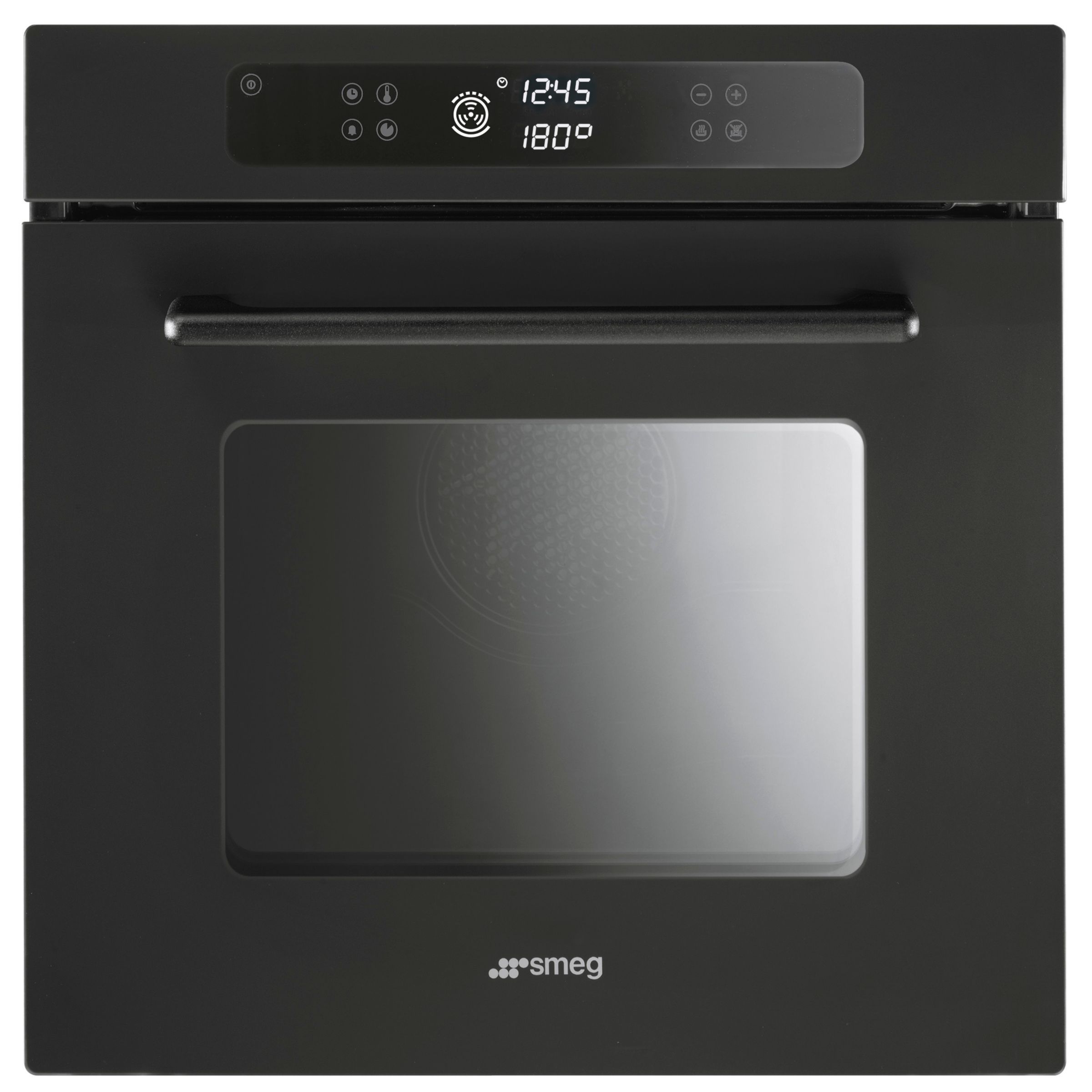 Smeg FP610AN Marc Newson Single Electric Oven, Vetro Nero at John Lewis