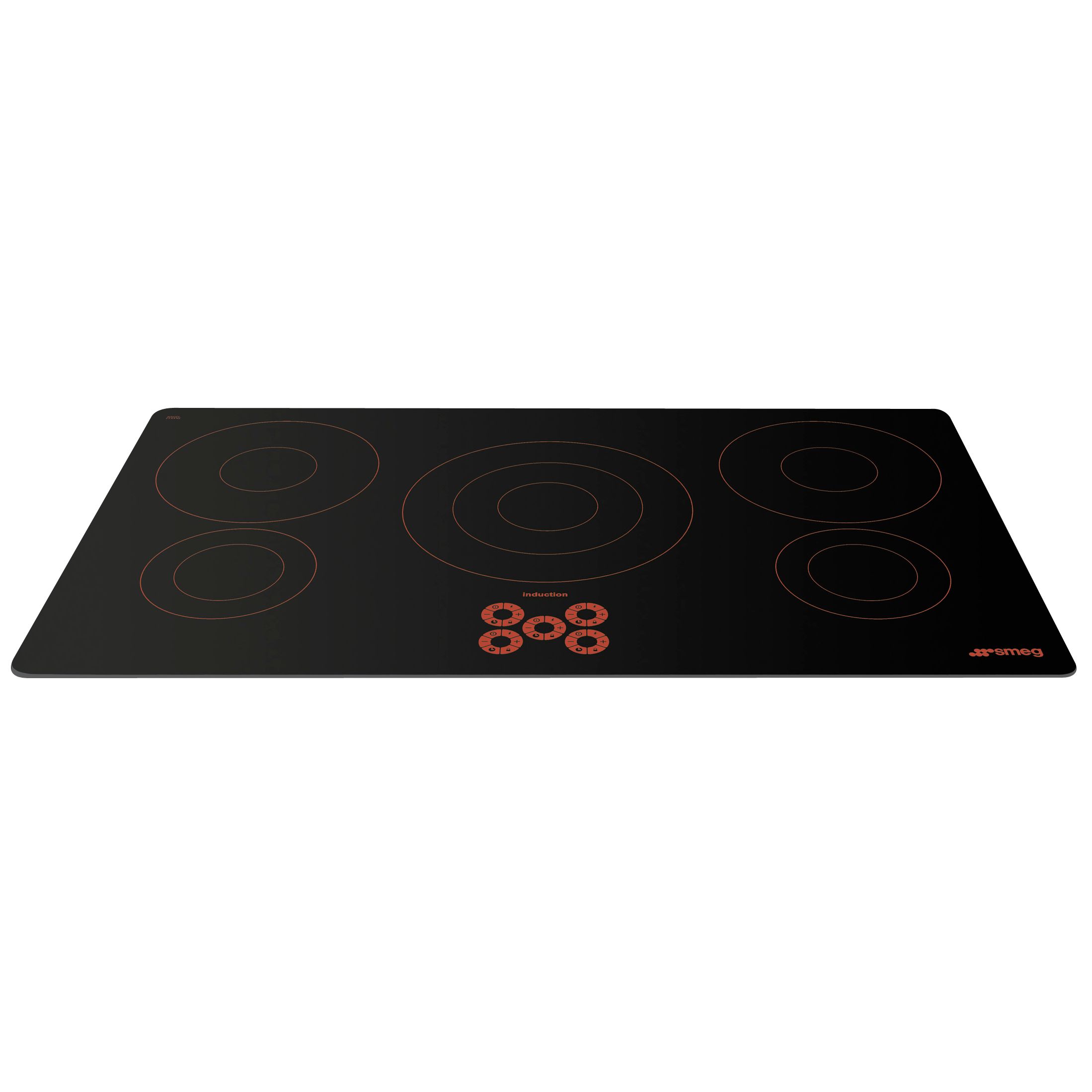 Smeg SI955DR Marc Newson Ceramic Induction Hob, Grafica Red Brick at JohnLewis