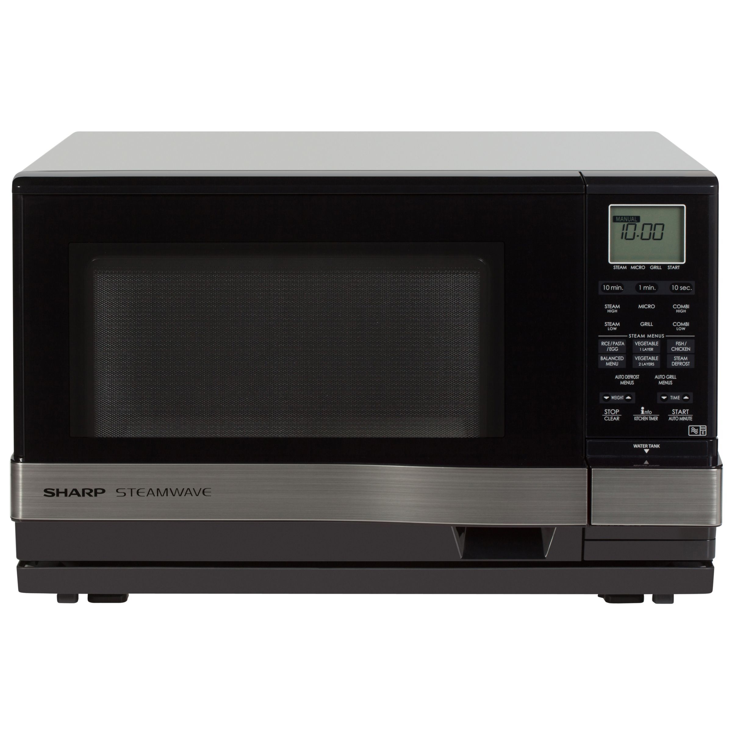 Sharp AX1100SLM Steam Oven and Microwave Grill, Silver at John Lewis