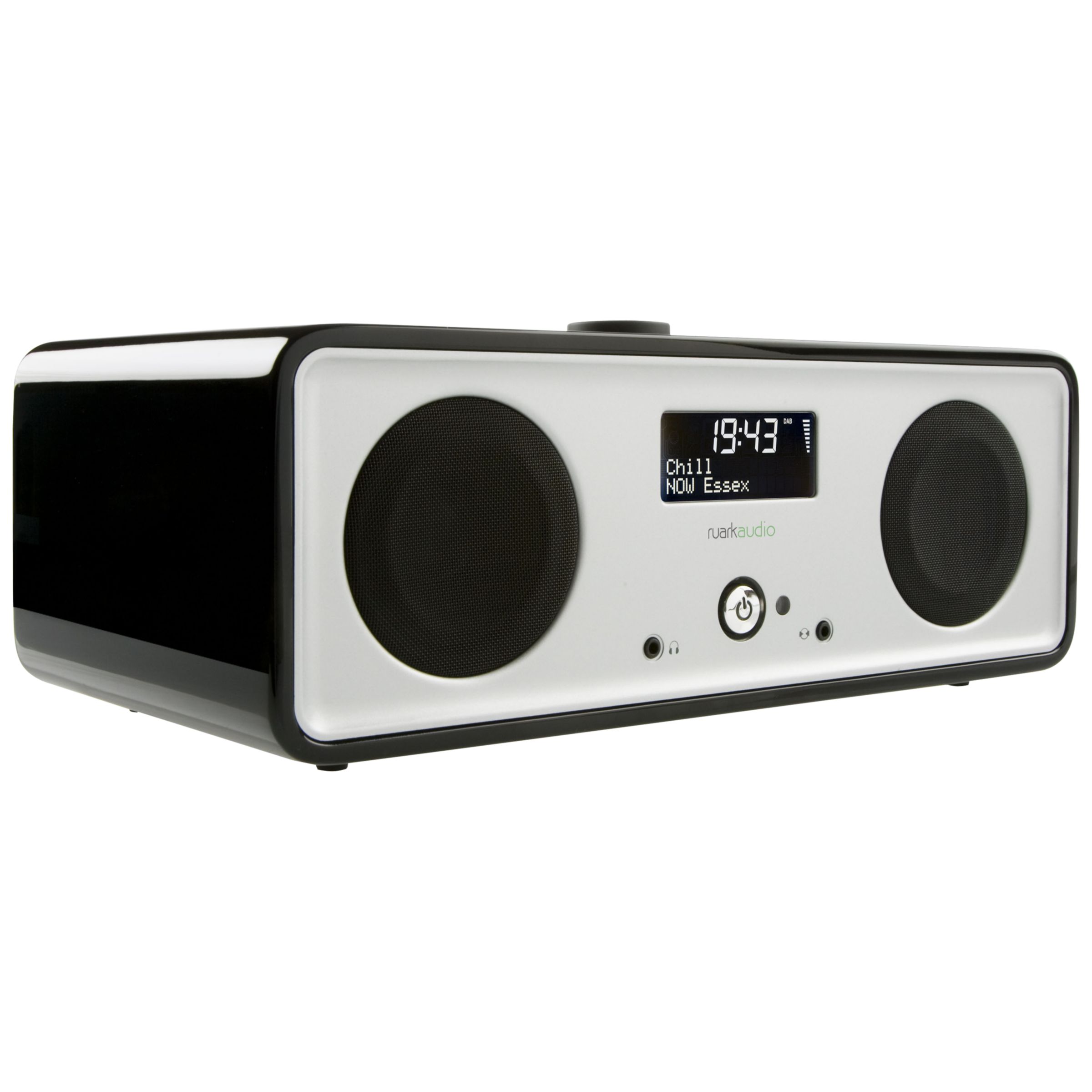 Vita R2i DAB Radio Clock and iPod Dock, Black at John Lewis