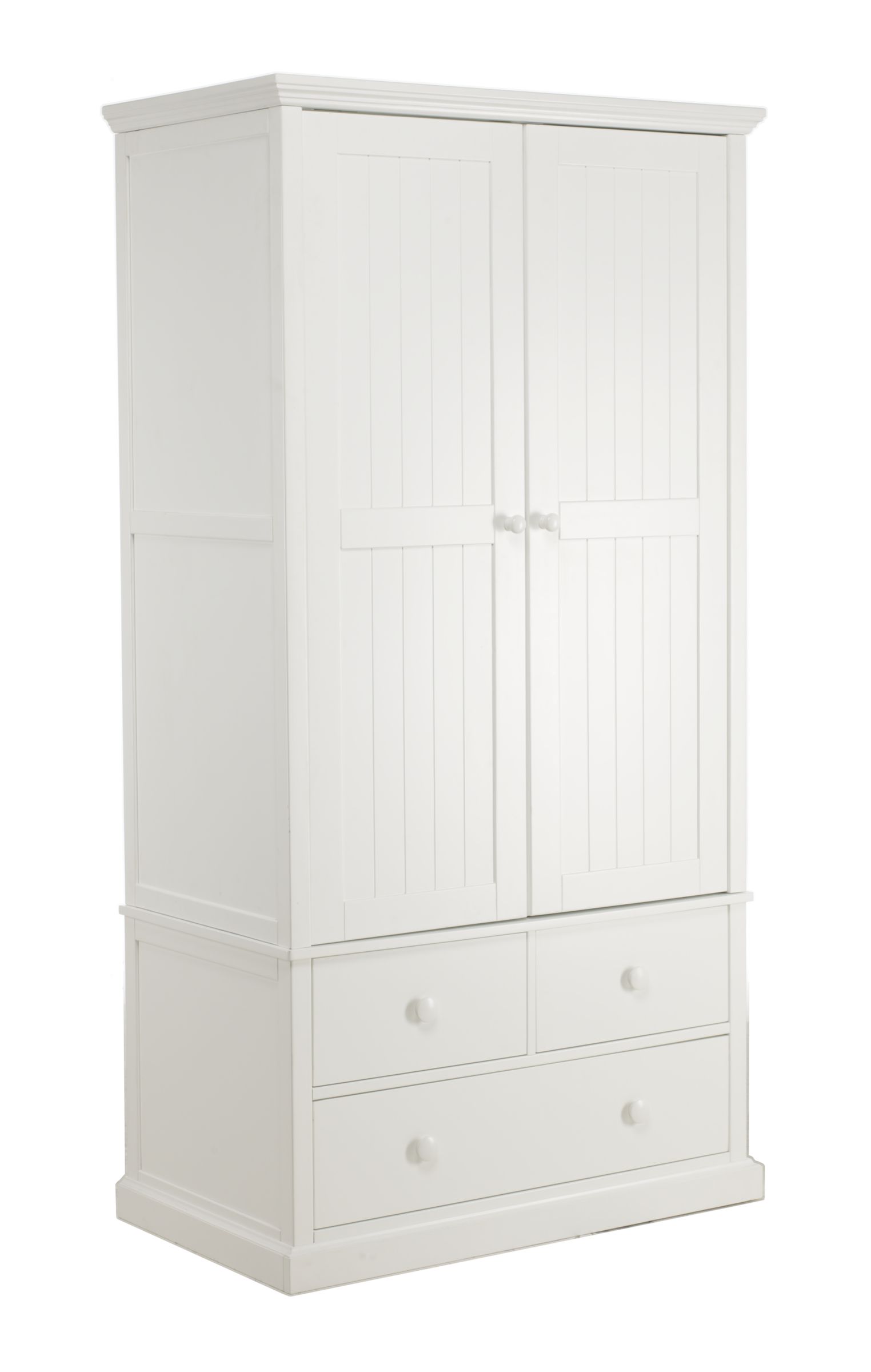 John Lewis Ashton 2 Door Wardrobe, White, width 100cm