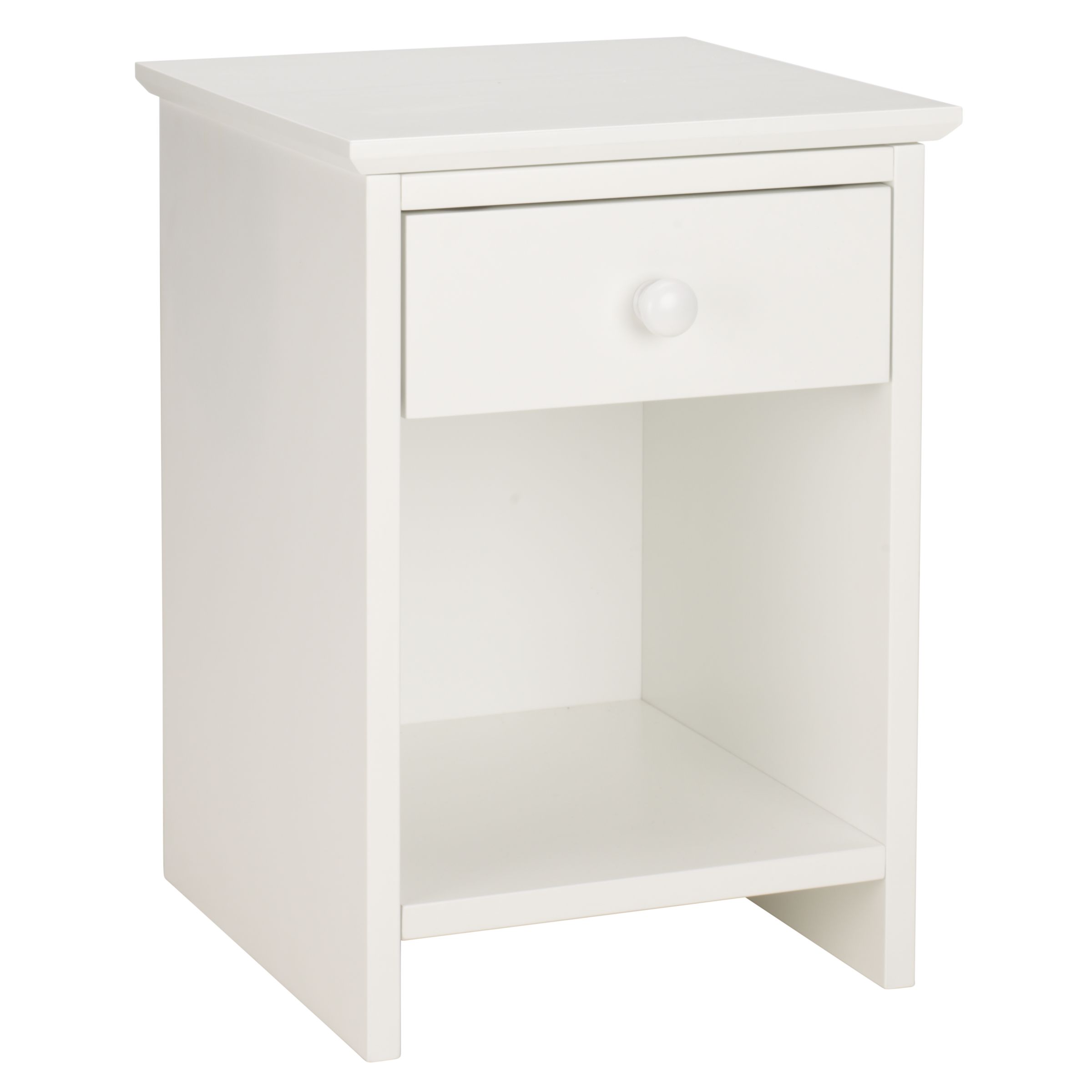 John Lewis Aylesbury Bedside Table, White