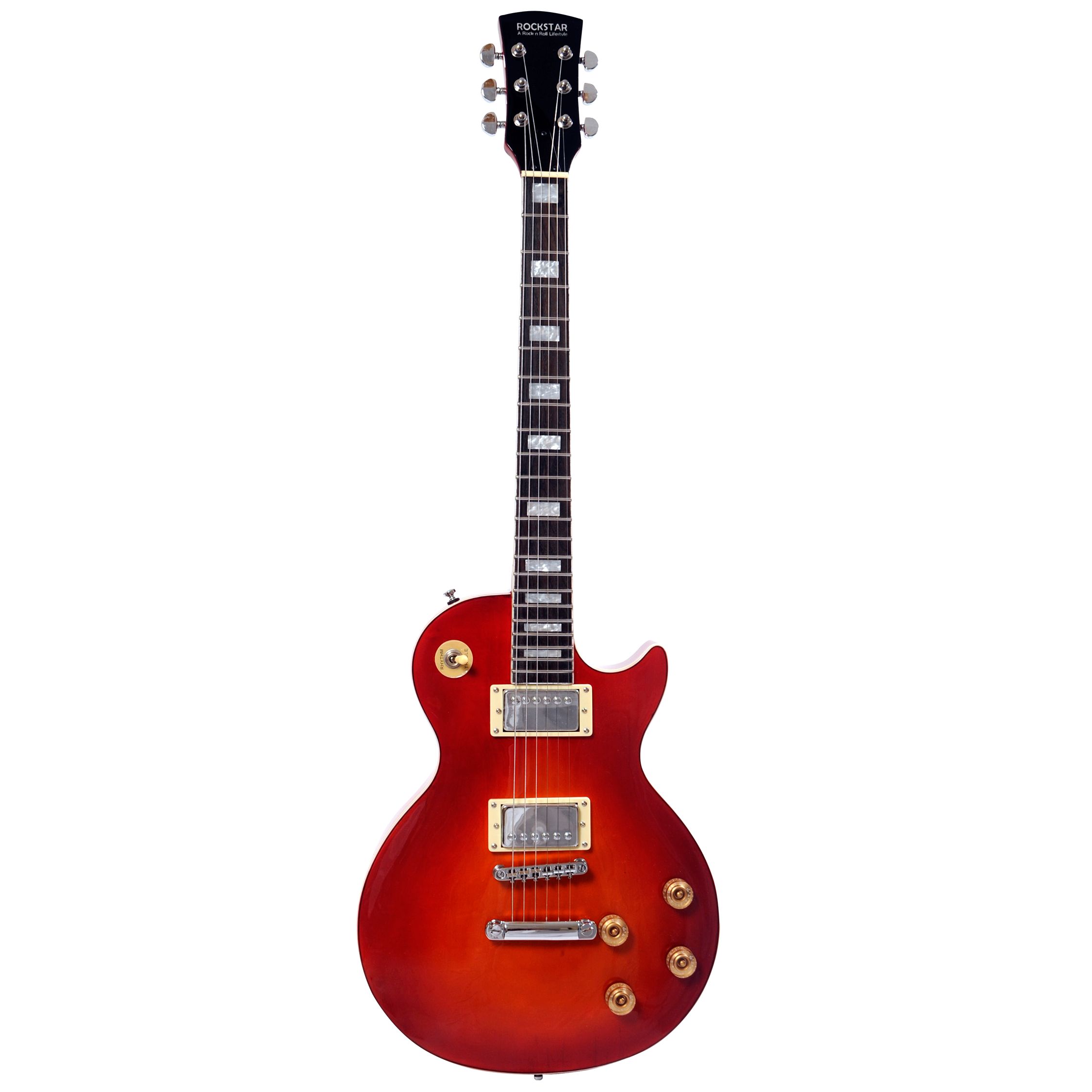 Rock Star Academy LP Style Electric Guitar Package with Amplifier Cherry Sunburst at John Lewis