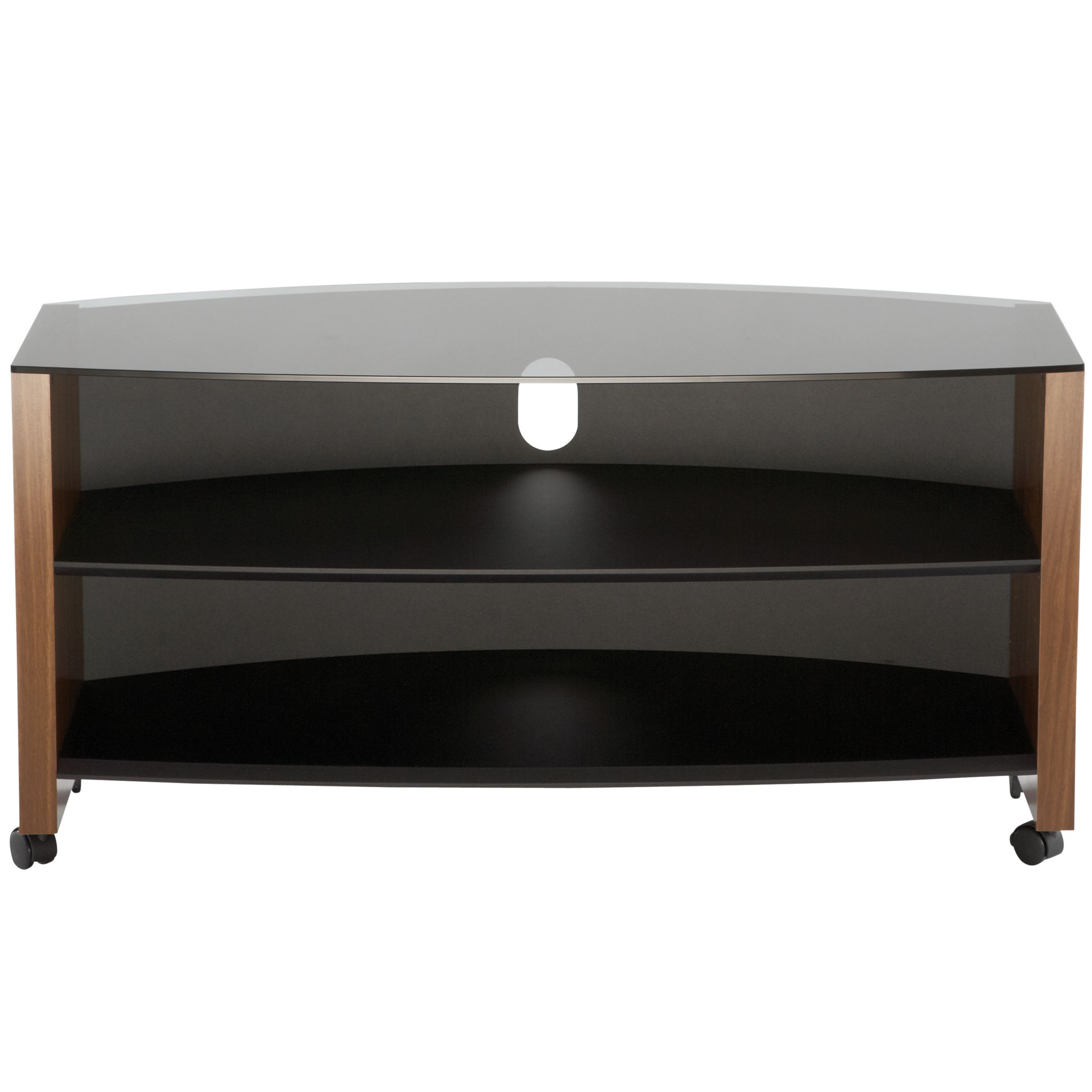 John Lewis JL3/80-W Television Stand, Grey Glass/Walnut at John Lewis