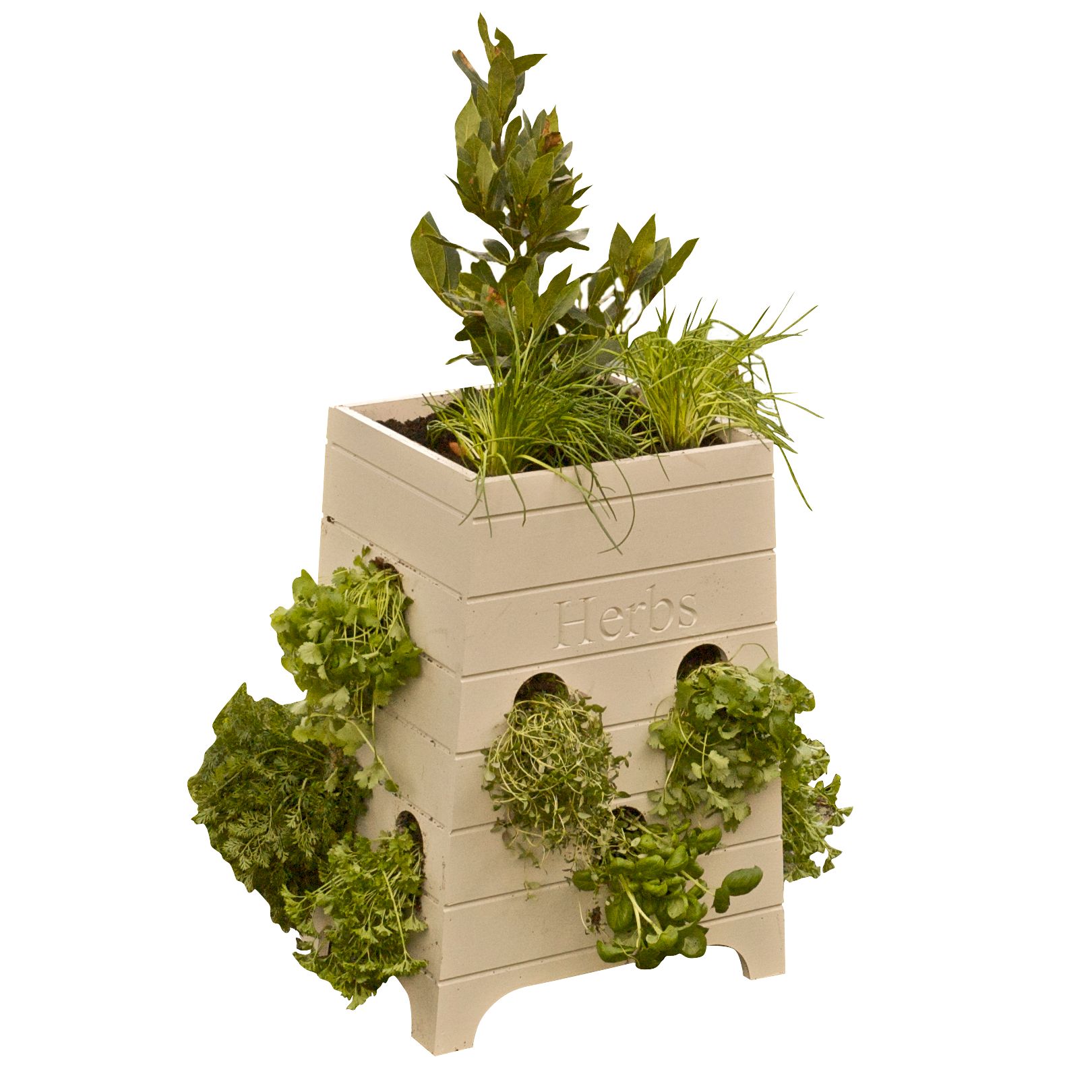 Sparrow & Finch Beehive Herb Planter, Bone